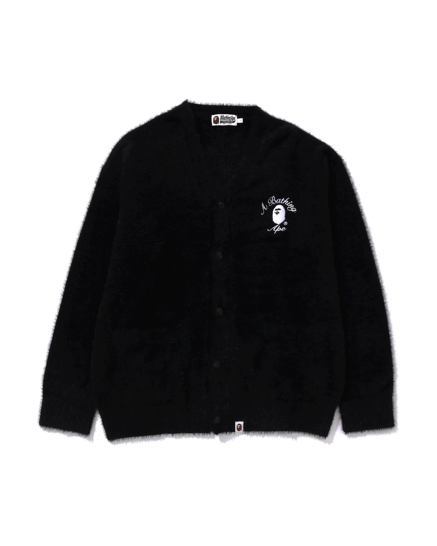 A BATHING APE® Embroidery Shaggy Knit Cardigan | Bape official