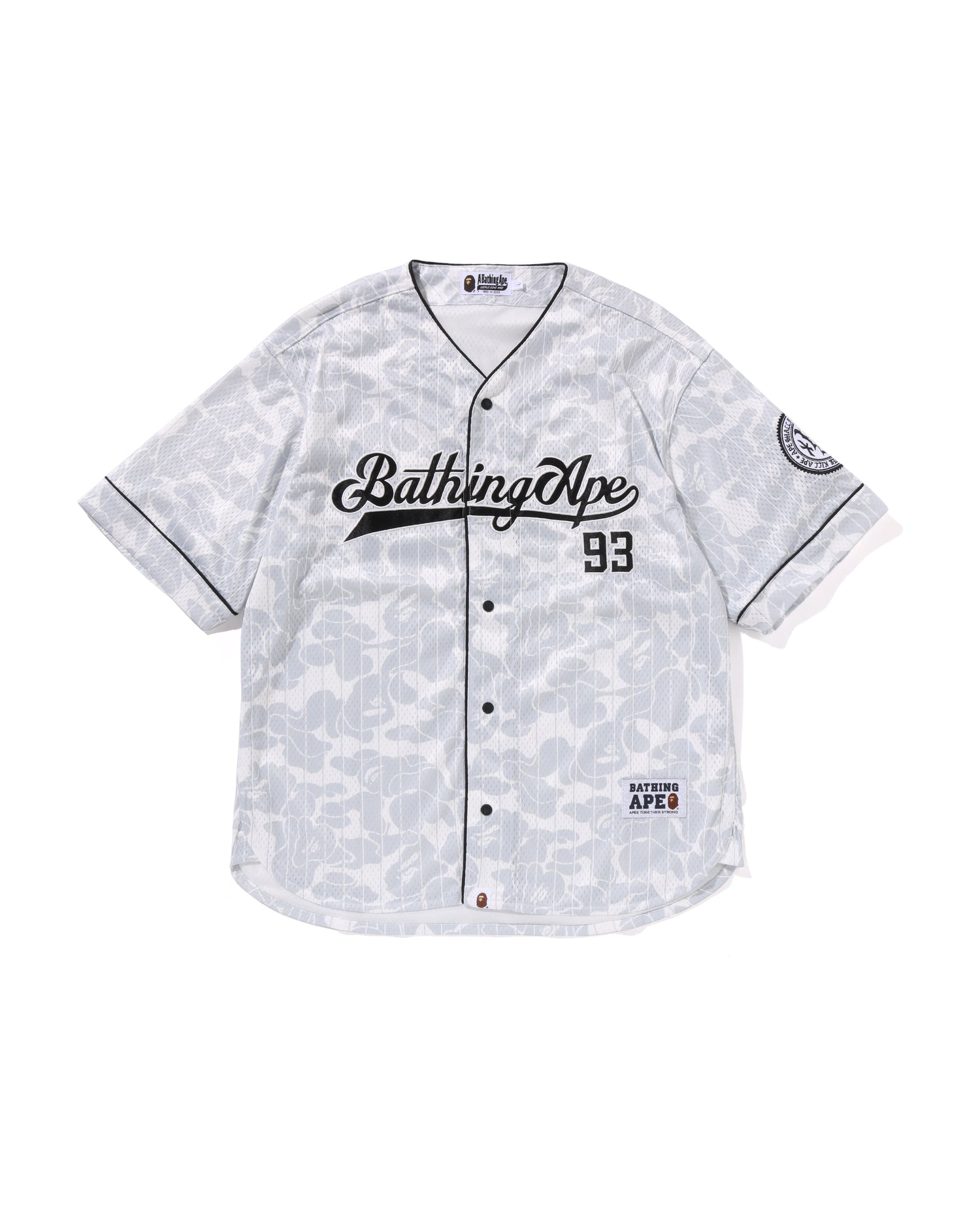 若者に人気のブランド Baseball Stripe Camo APE® BATHING A Shirt official Bape | トップス