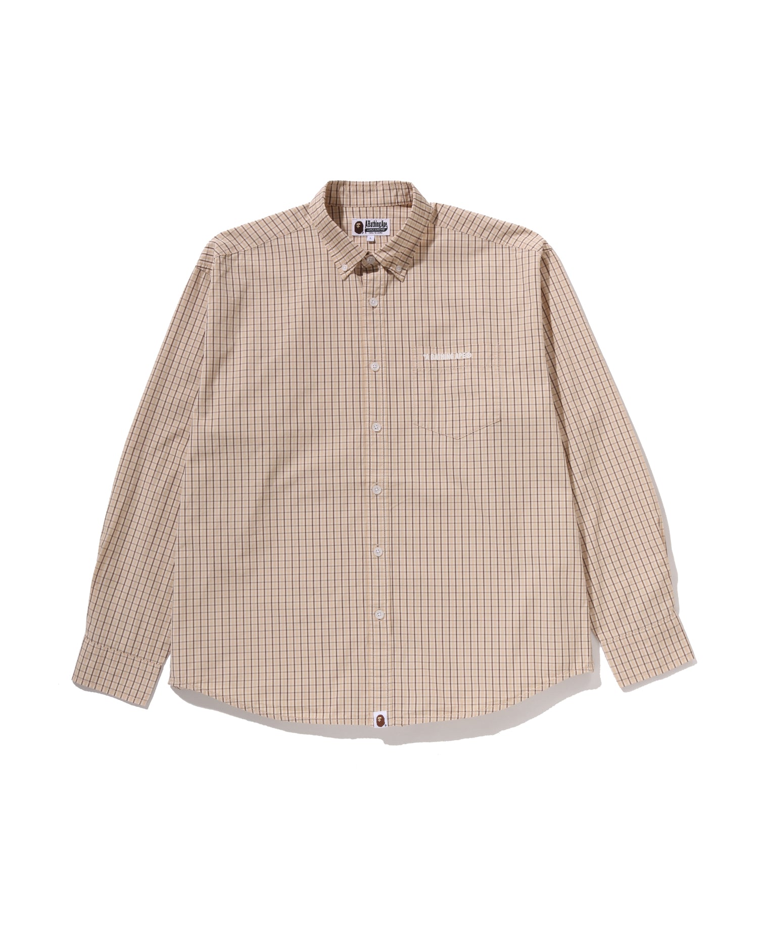 A BATHING APE チェック柄ポロシャツ M A BATHING APE(アベイシングエイプ) 00's Tartan check one point logo