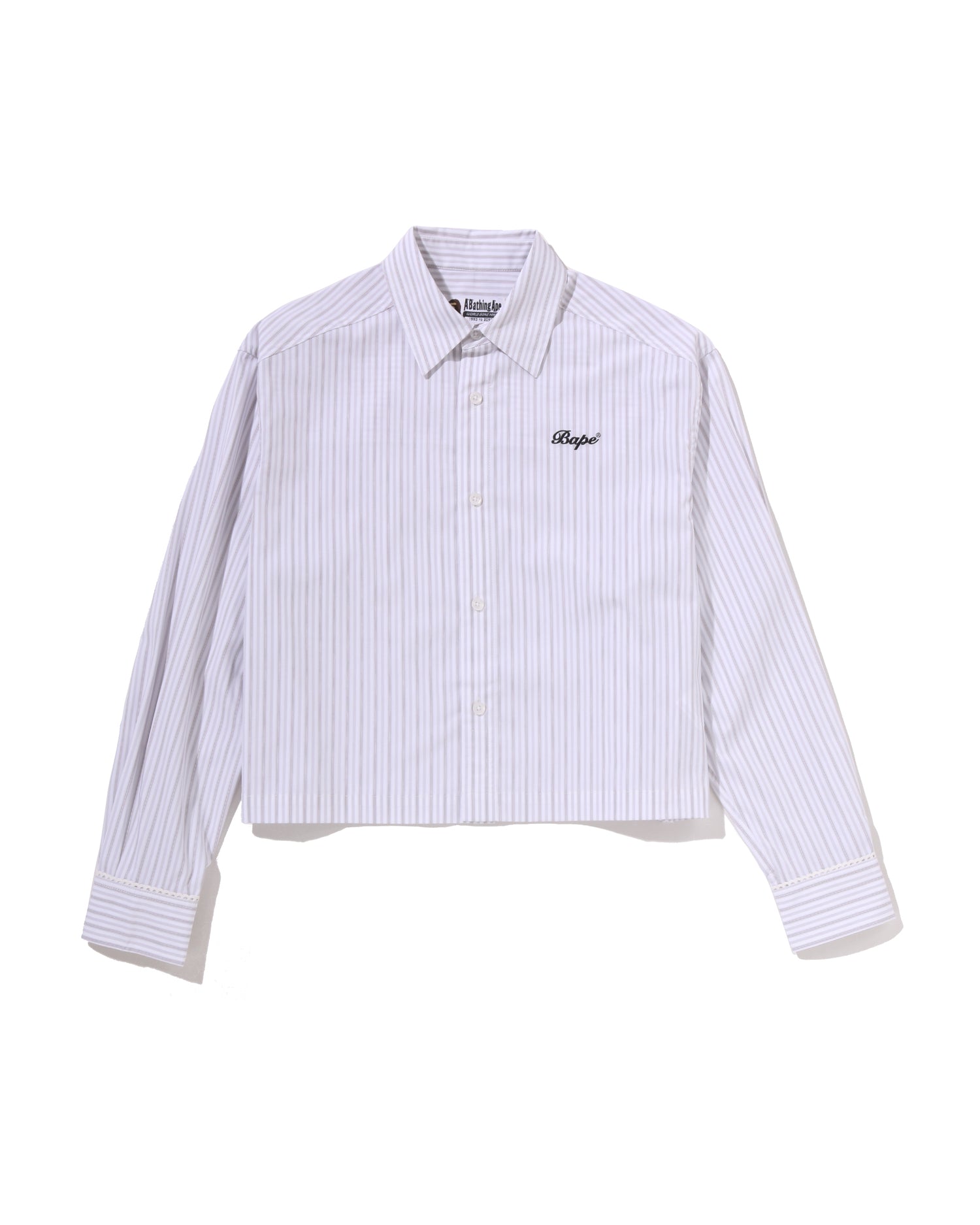 A BATHING APE® BAPE Logo Stripe Shirt | Bape official website