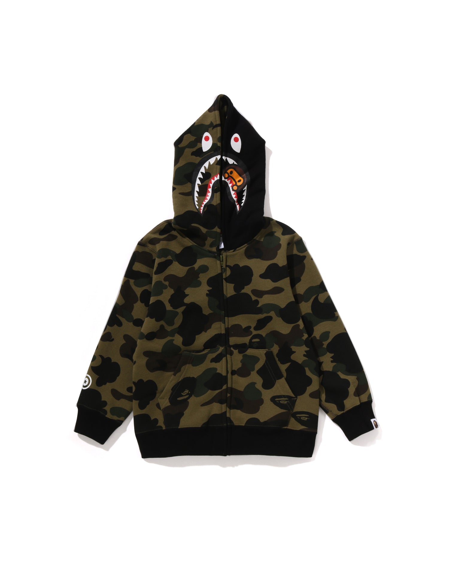 A BATHING APE Kids 1st Camo Milo Shark Zip Hoodie Bape Official a-bathing-ape-kids-1st-camo-milo-shark-zip-hoodie-bape-official