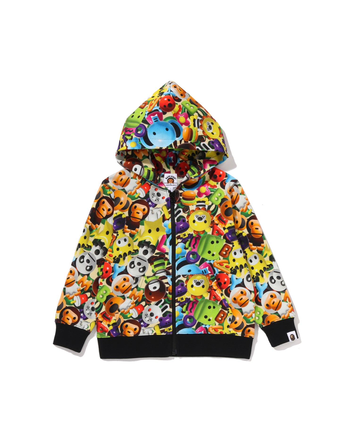 A BATHING APE® Kids 3D Milo All Friends Zip Hoodie | Bape official