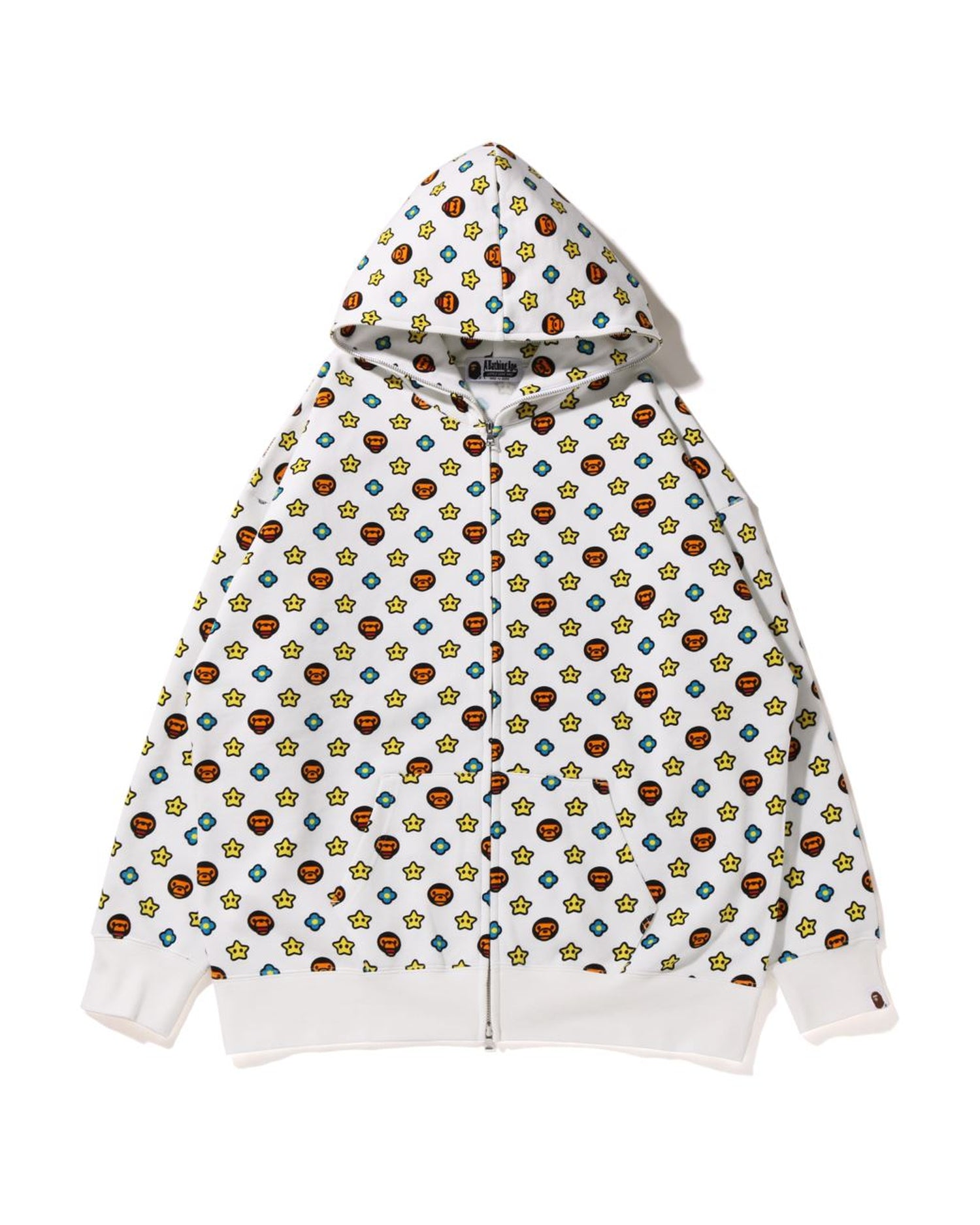 A BATHING APE Milo Monogram Oversized Full Zip Hoodie Bape official website INT.BAPE.COM