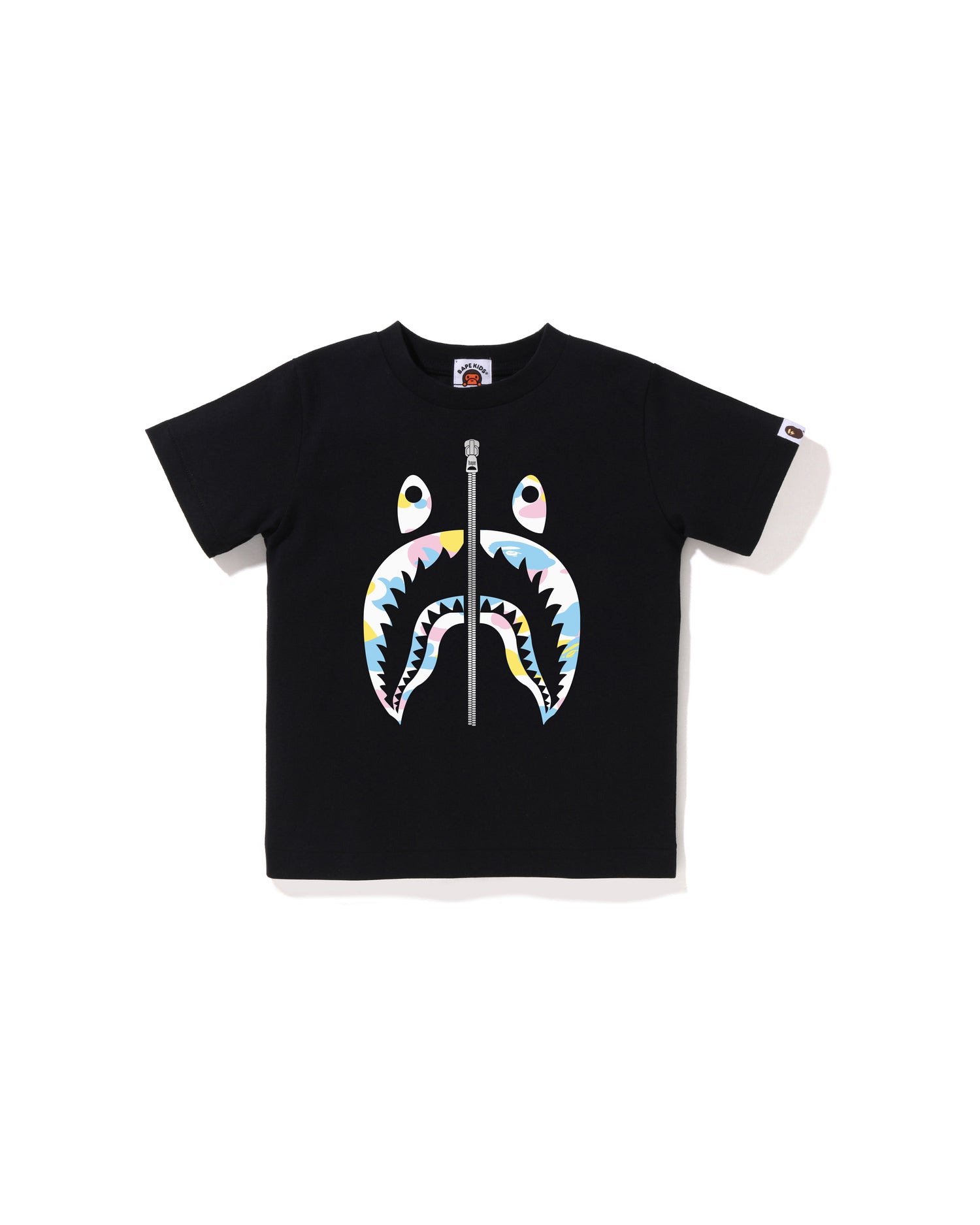 A BATHING APE® Kids New Multi Camo Shark Tee | Bape official
