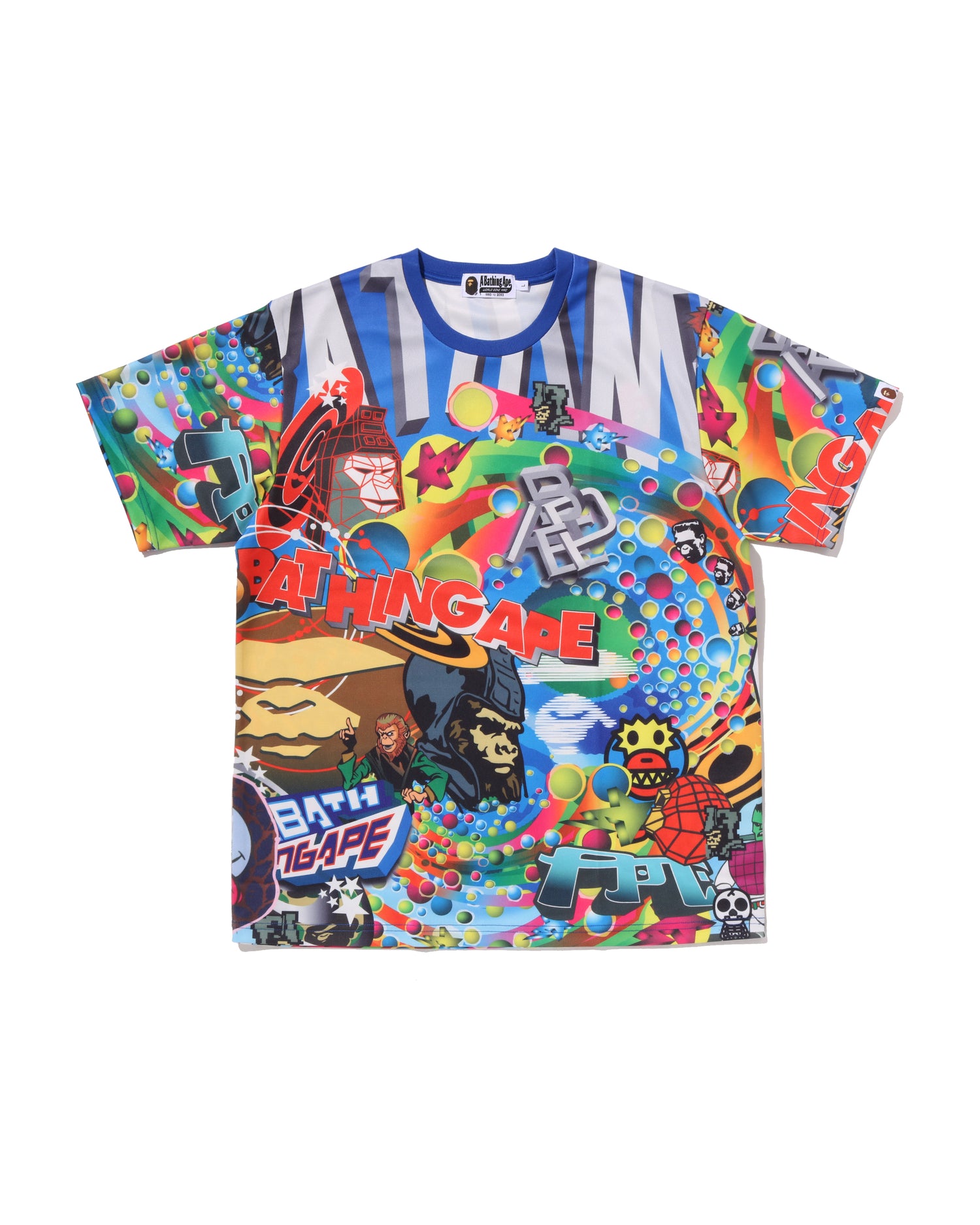 A BATHING APE® Overall Print Cropped Fit Tee | Bape official
