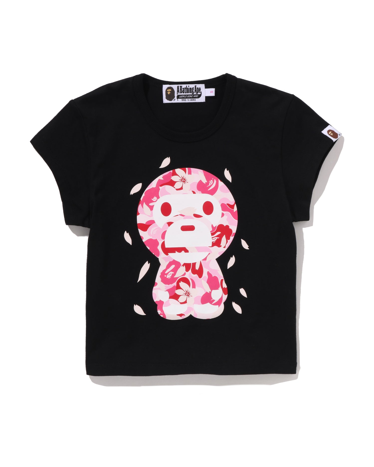 A BATHING APE® Abc Sakura Camo Baby Milo Cropped Tee | Bape