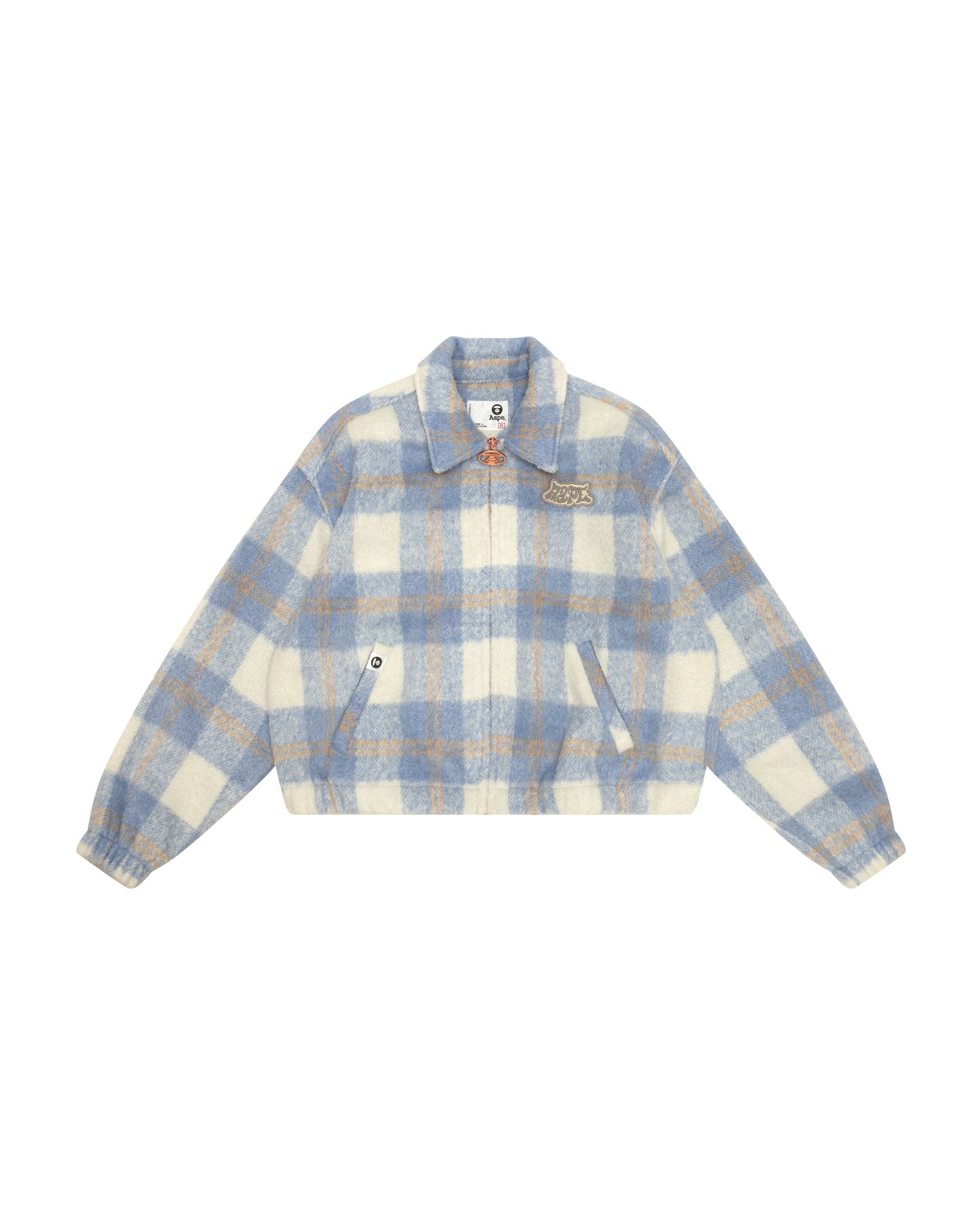 Aape Check logo zip-up jacket | Bape official website – INT