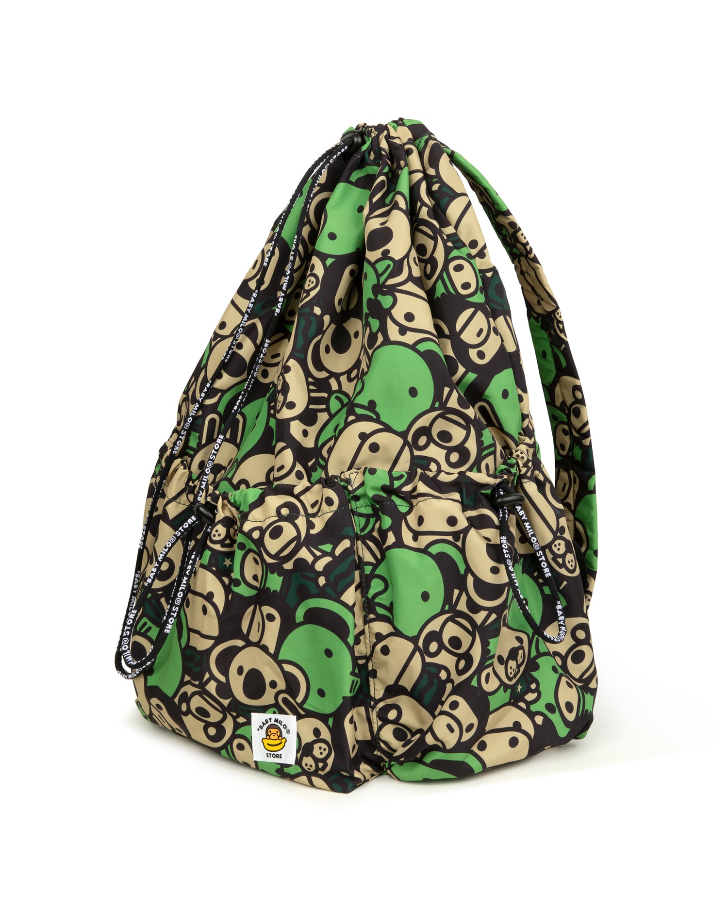トートバッグ [A BATHING APE] Baby Milo Plush Doll Recycle Tote Bag Green Bundle of 2 - A bathing ape Bape baby Milo tote and shoulder