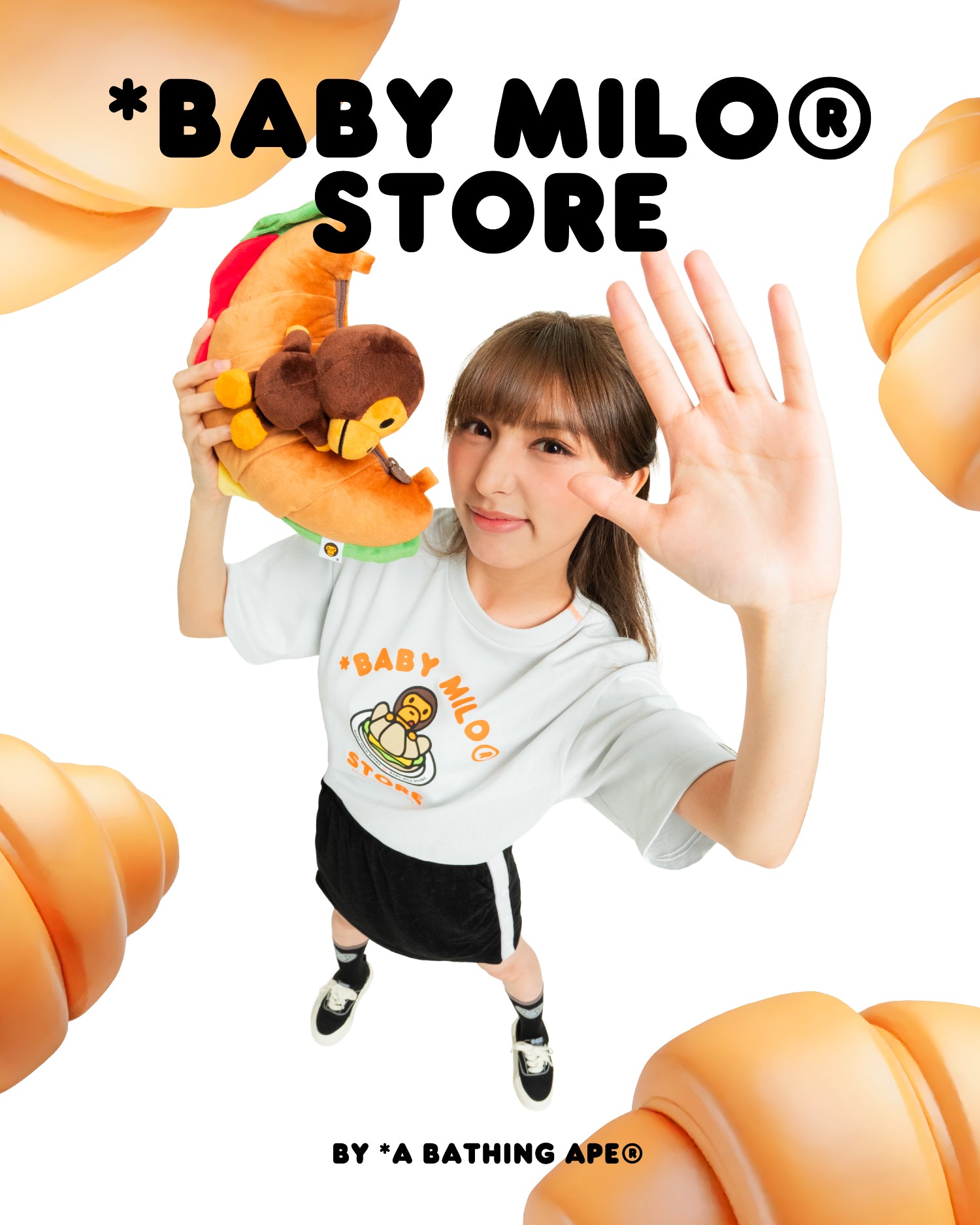 BABY MILO® STORE Baby Milo plush cross bag | Bape official website