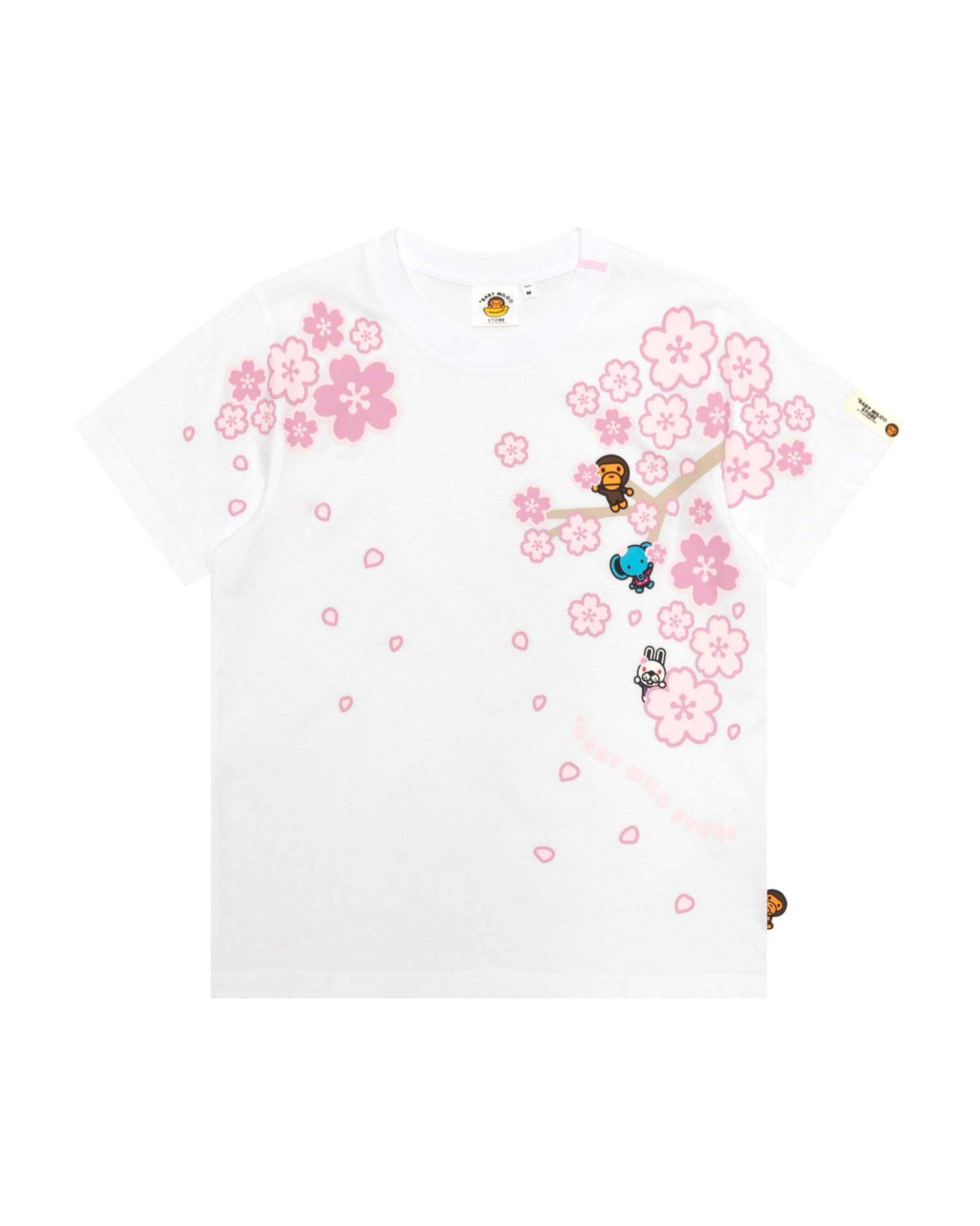 BABY MILO Tシャツ M ピンク×ホワイト BABY MILO® STORE Baby Milo regular fit tee | Bape official website