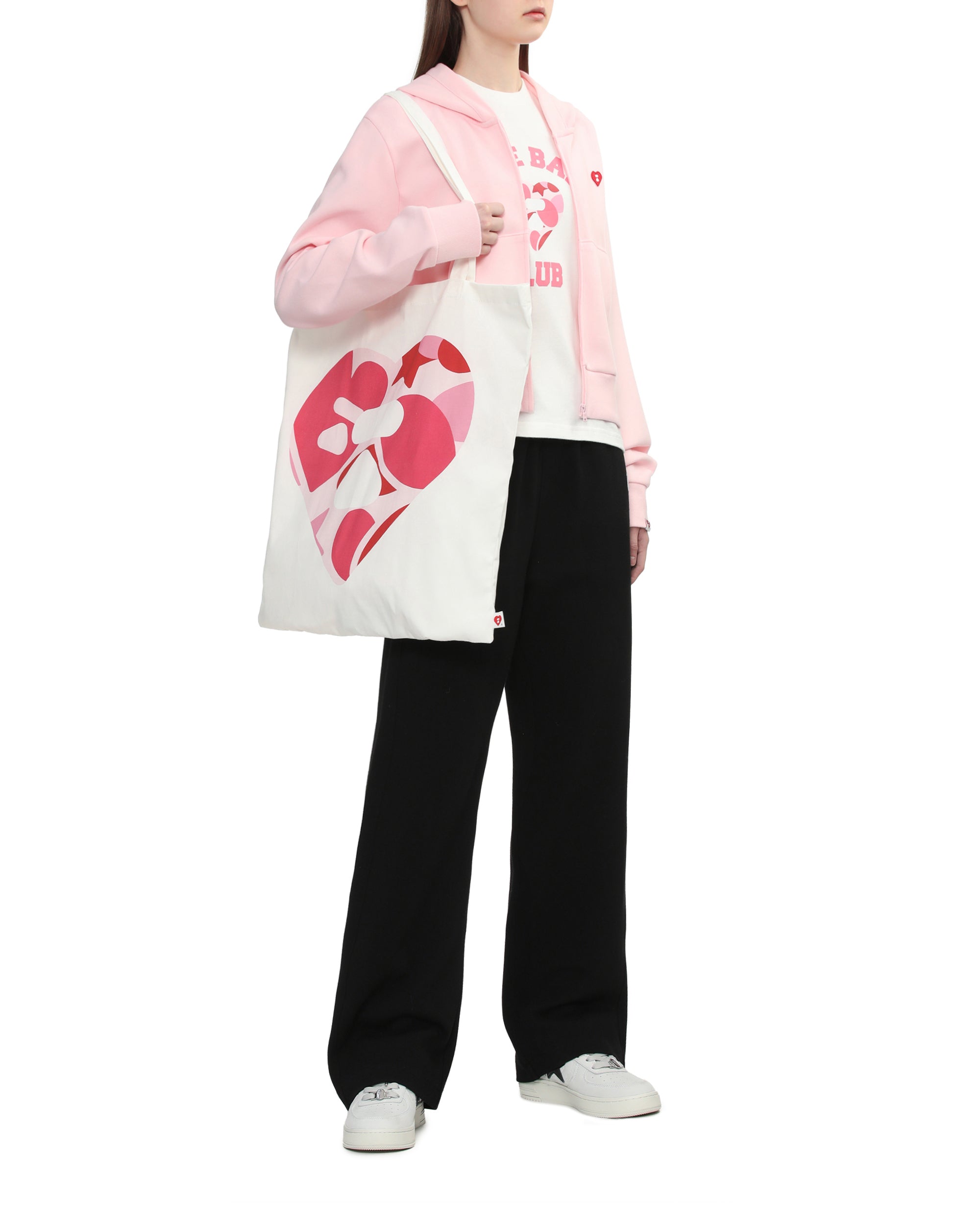 APEE Camo heart logo tote bag | Bape official website – INT.BAPE.COM