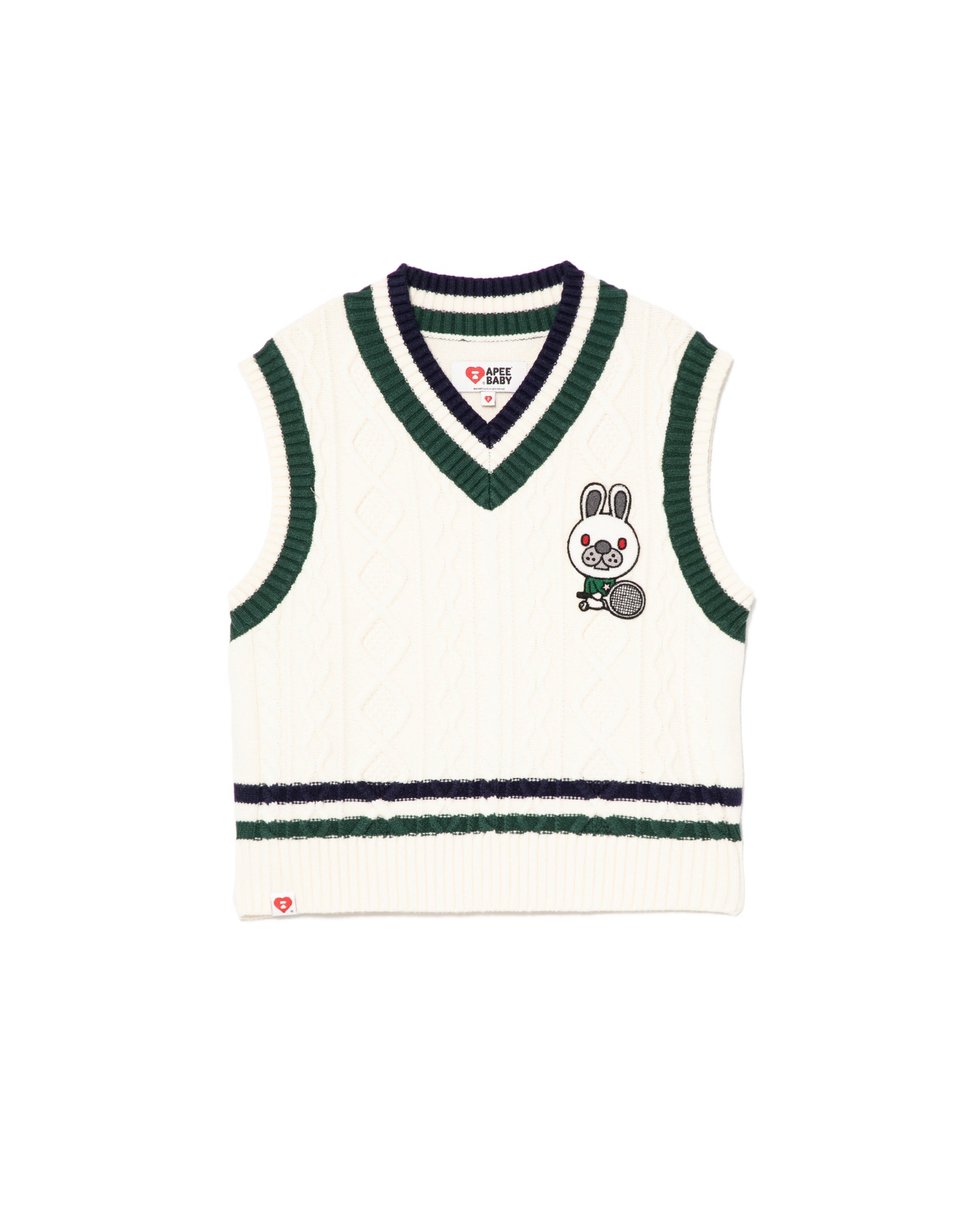 APEE Baby doppy cable knit vest | Bape official website – INT.BAPE.COM