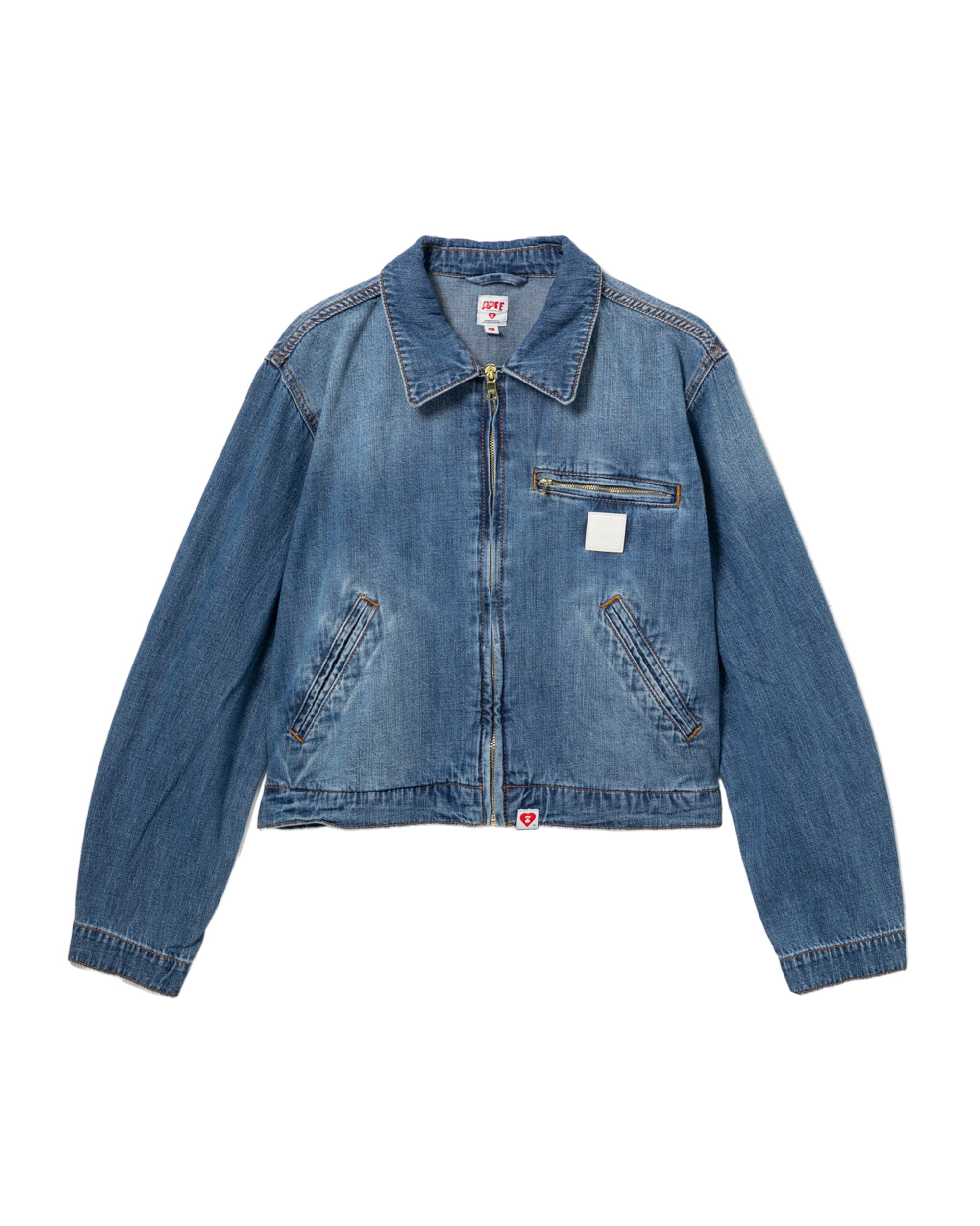 APEE Zip-up denim jacket | Bape official website – INT.BAPE.COM