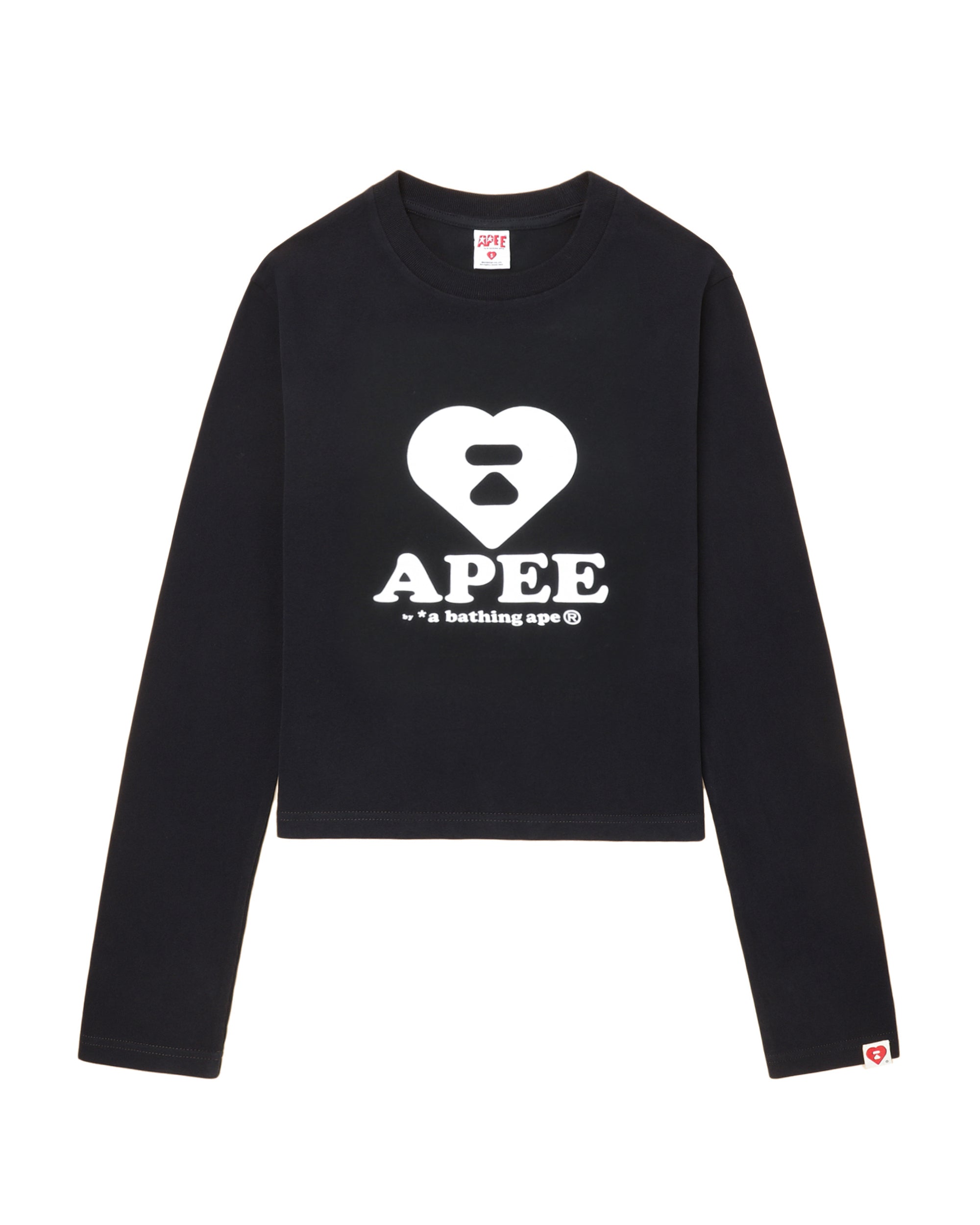 APEE Heart logo print long sleeve tee | Bape official website