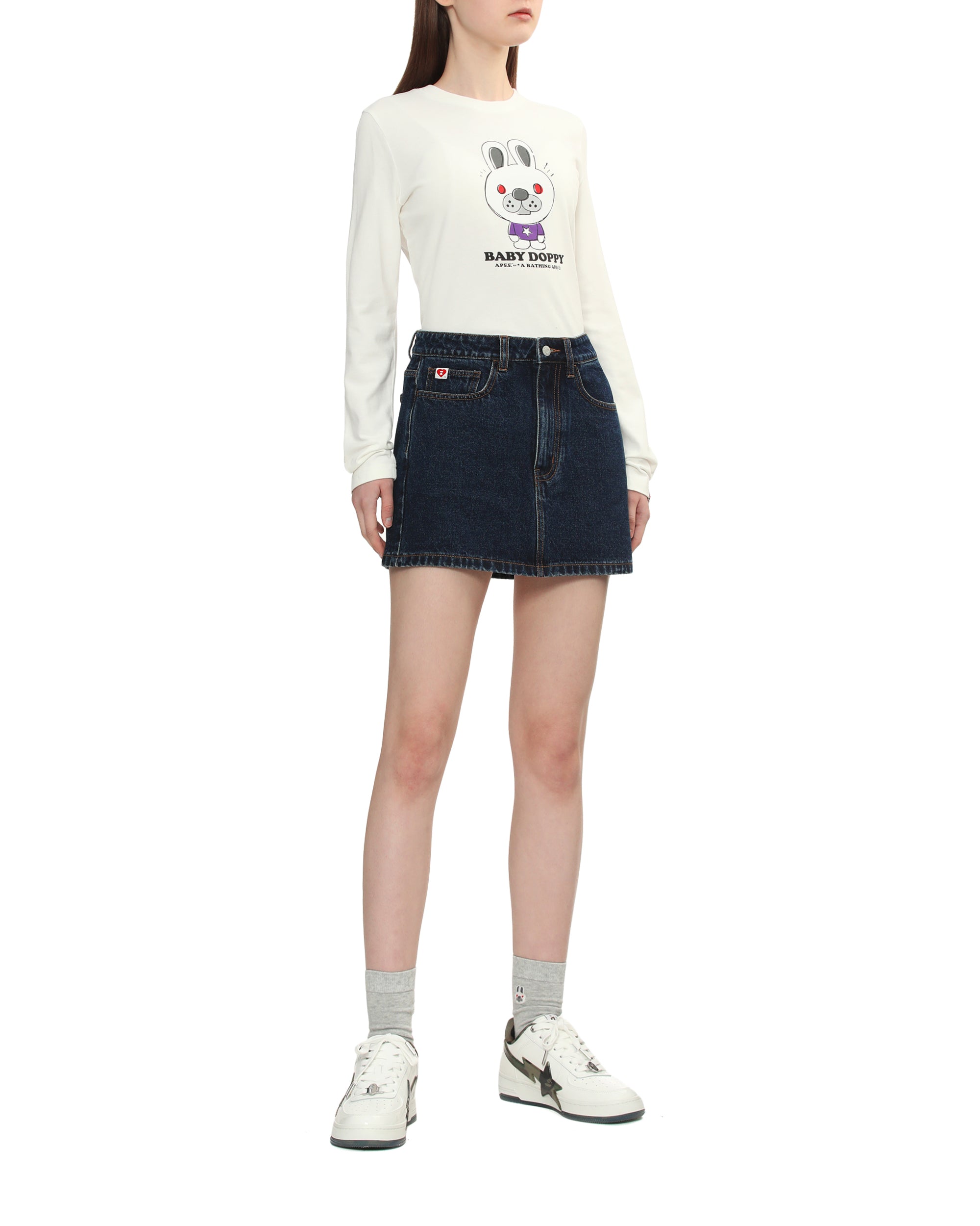 APEE Denim mini skirt | Bape official website – INT.BAPE.COM