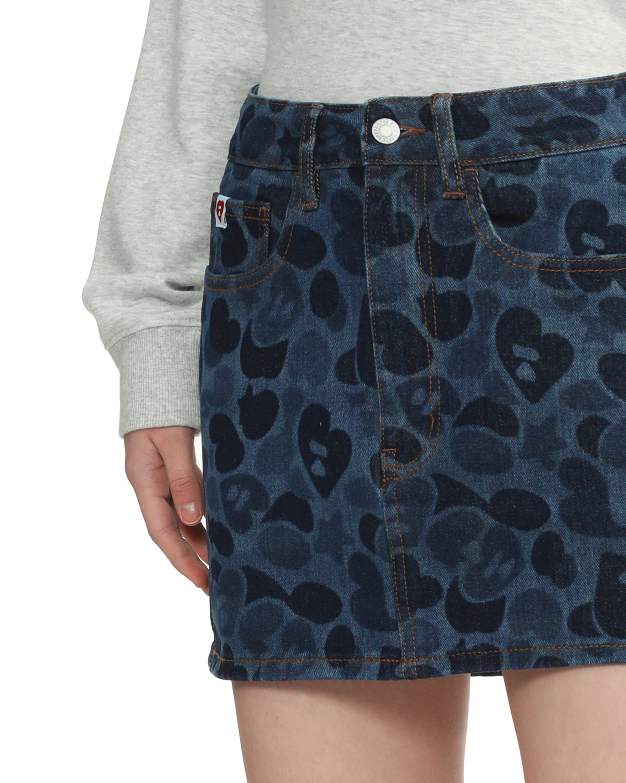 APEE Camo denim mini skirt | Bape official website – INT.BAPE.COM