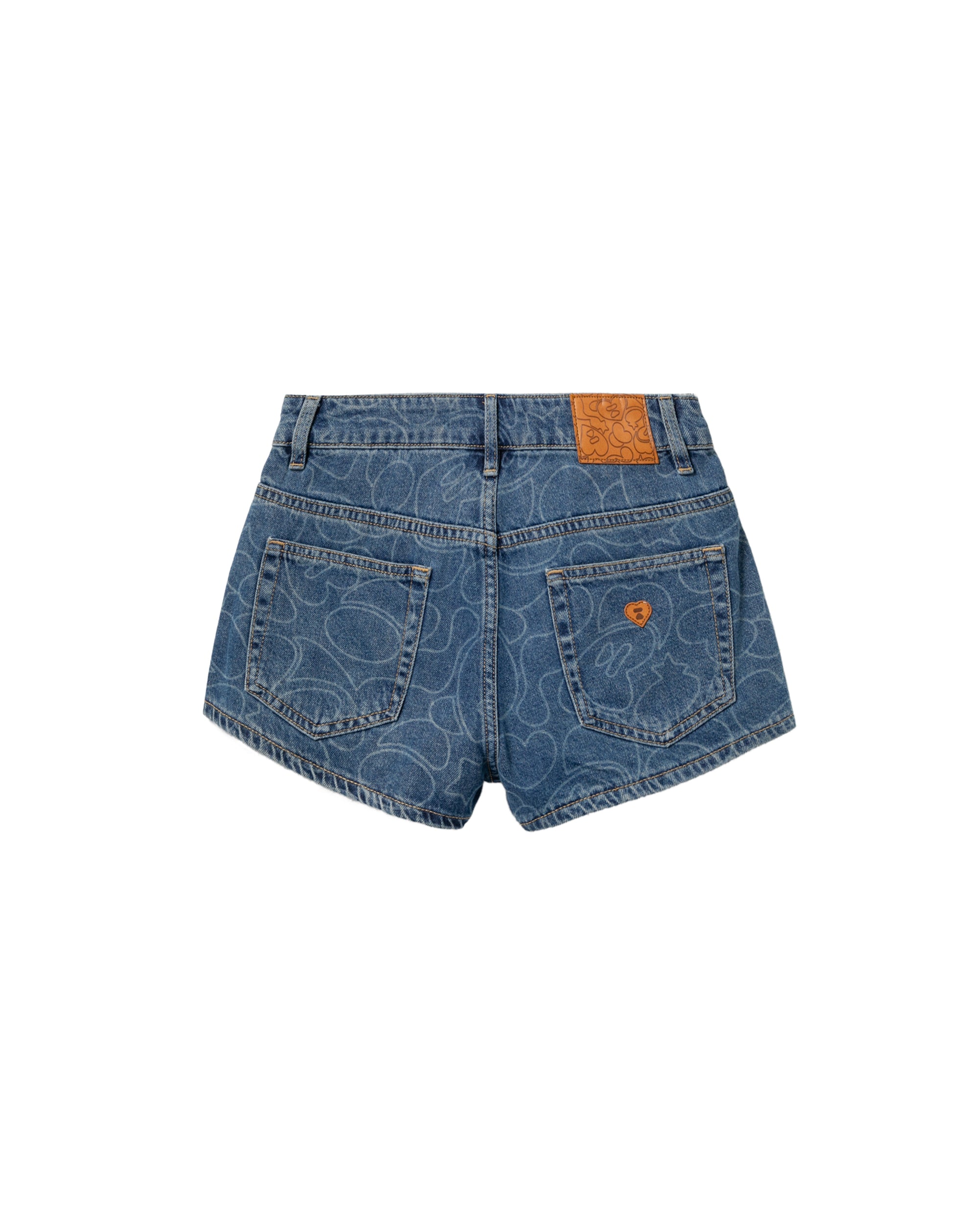 APEE Printed denim shorts | Bape official website – INT.BAPE.COM