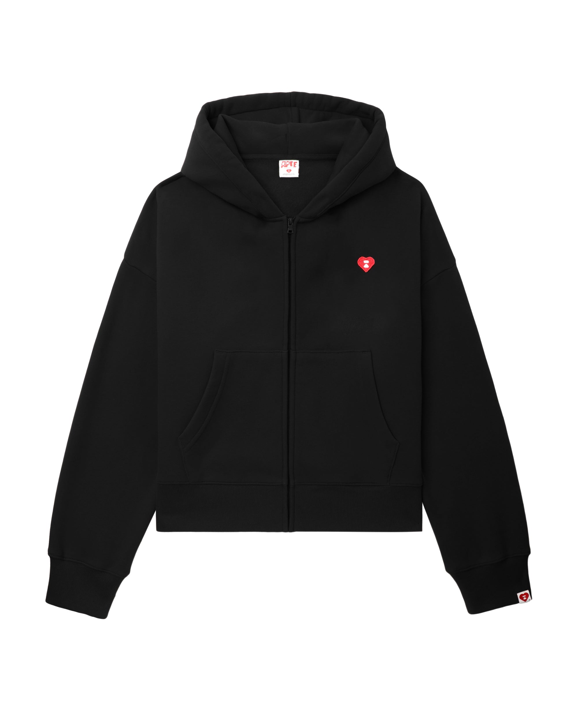 APEE Heart logo zip-up hoodie | Bape official website – INT.BAPE.COM