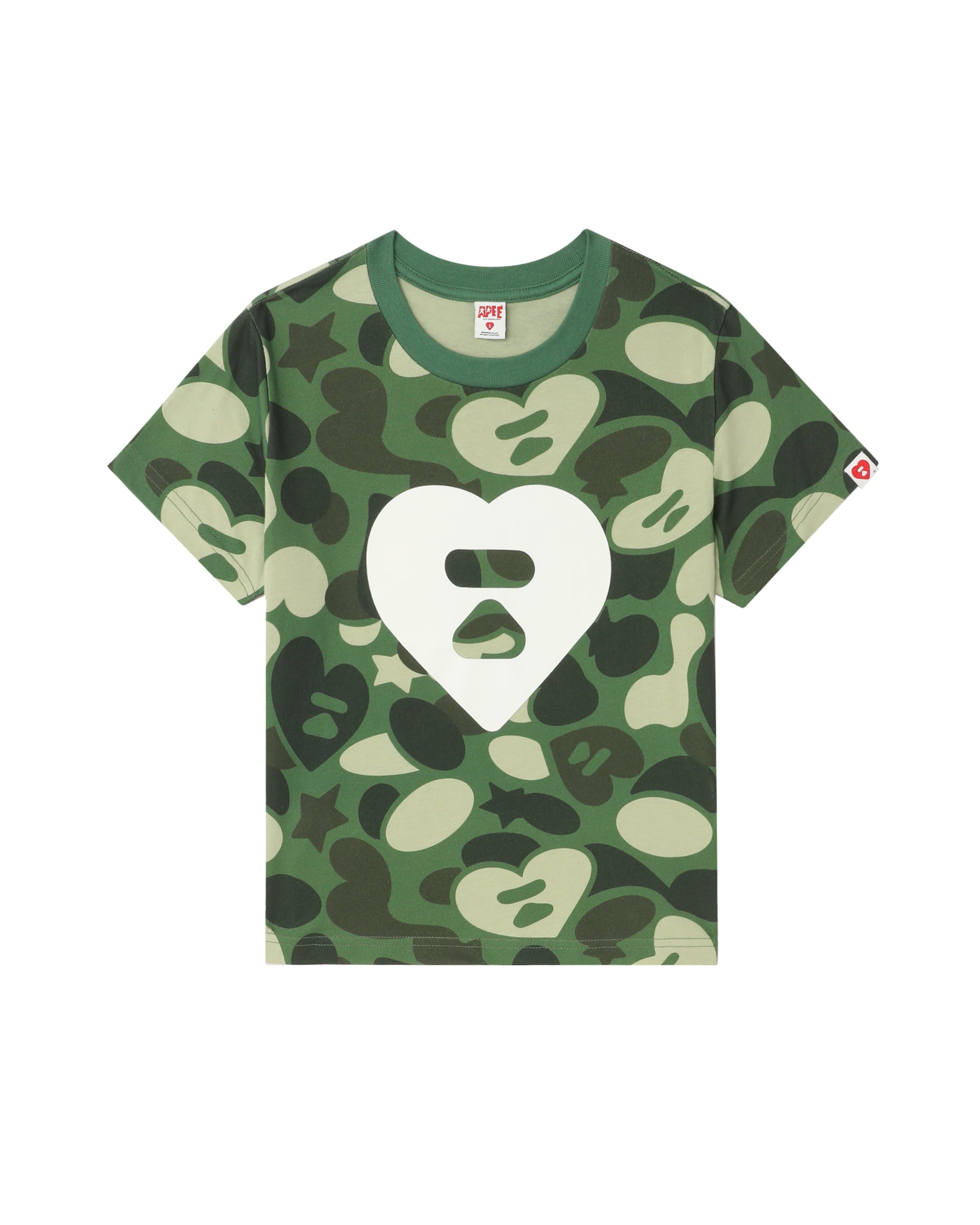 APEE Heart logo camo tee | Bape official website – INT.BAPE.COM
