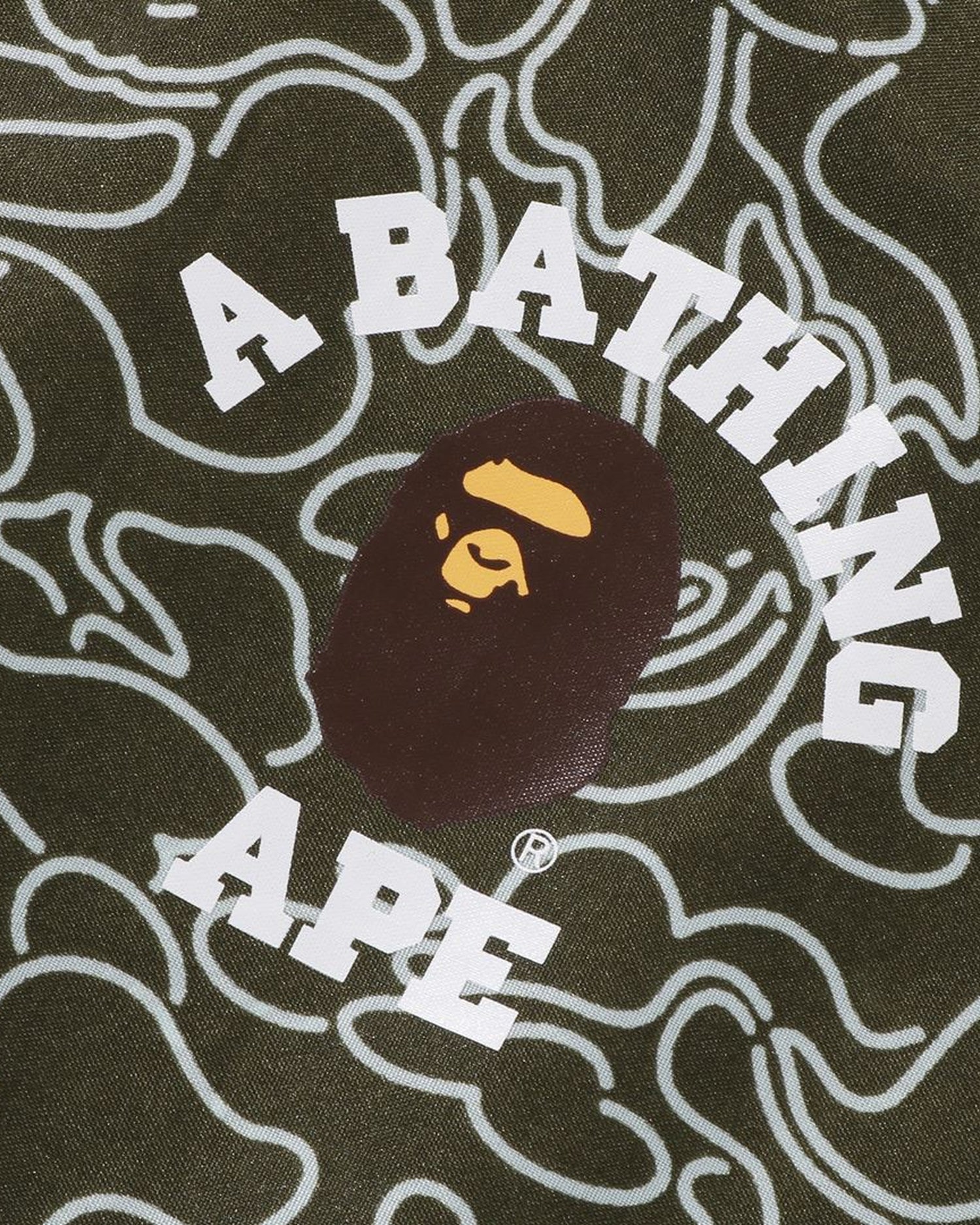 A BATHING APE® Kids Neon Camo College Rain Poncho Tote Set | Bape