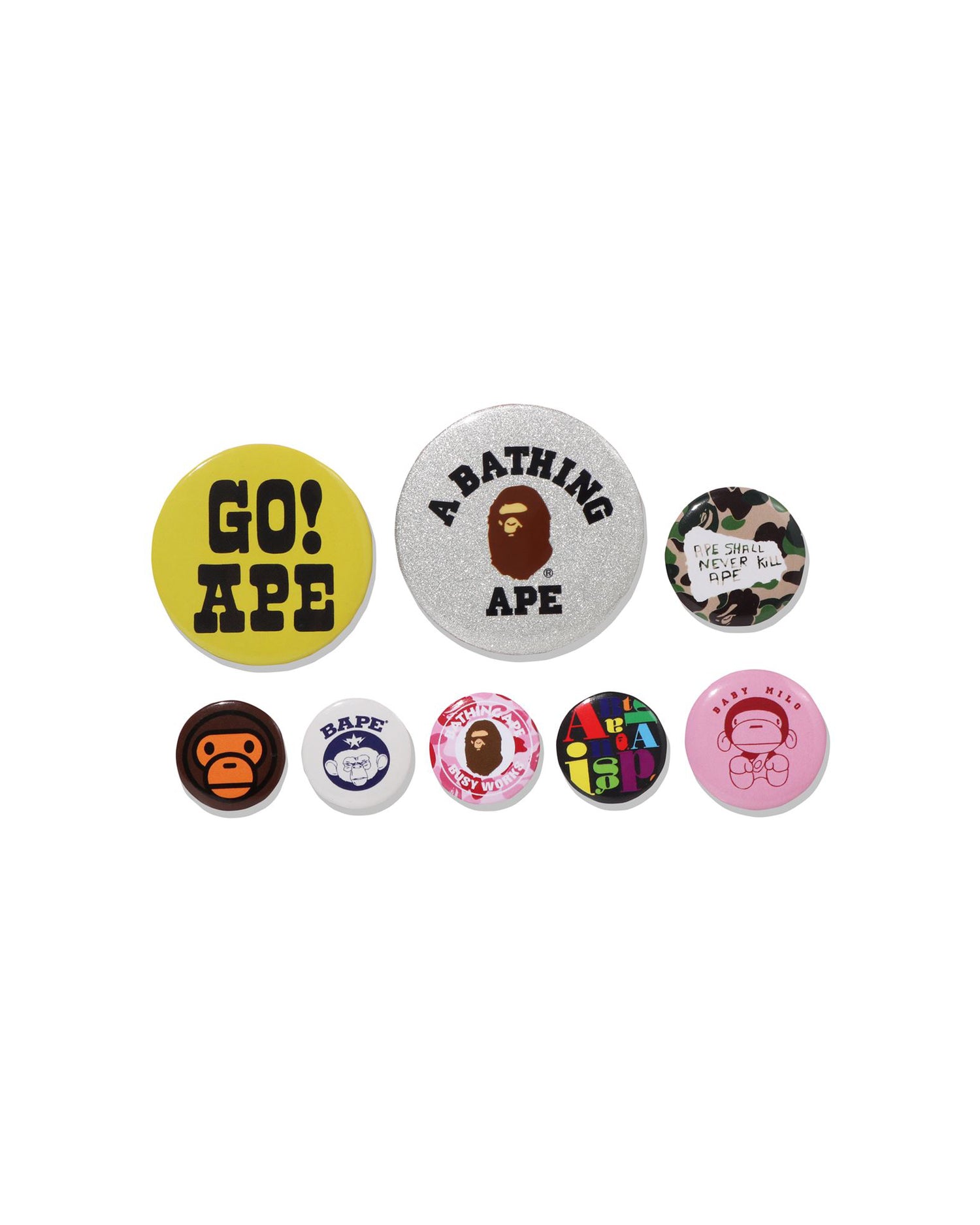 アベイシングエイプ ピンバッジ A BATHING APE PINS SET A BATHING APE episode Pins ape GENRAL pins JP Brand Accessories
