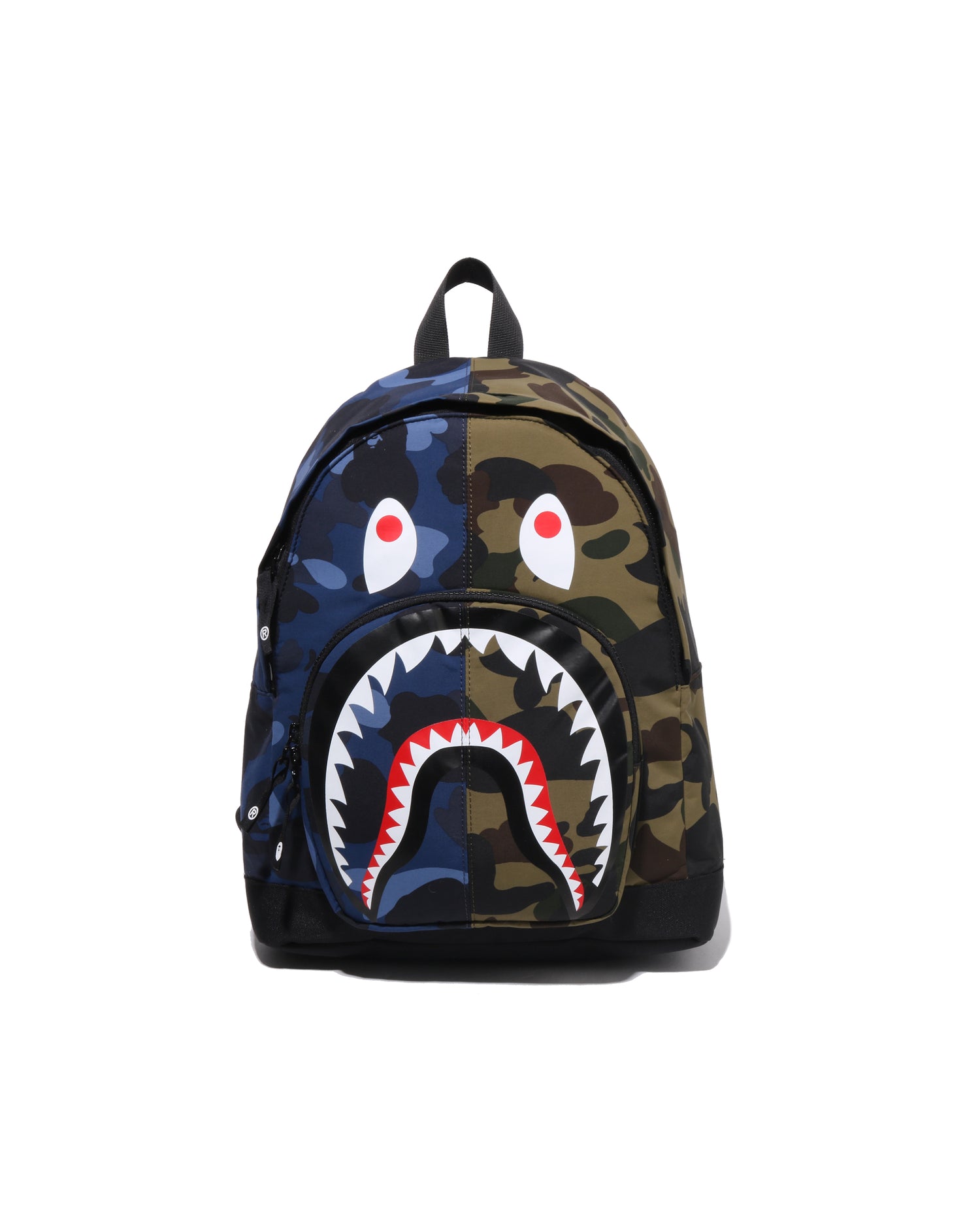 A BATHING APE® Kids Split Camo Shark Daypack | Bape official