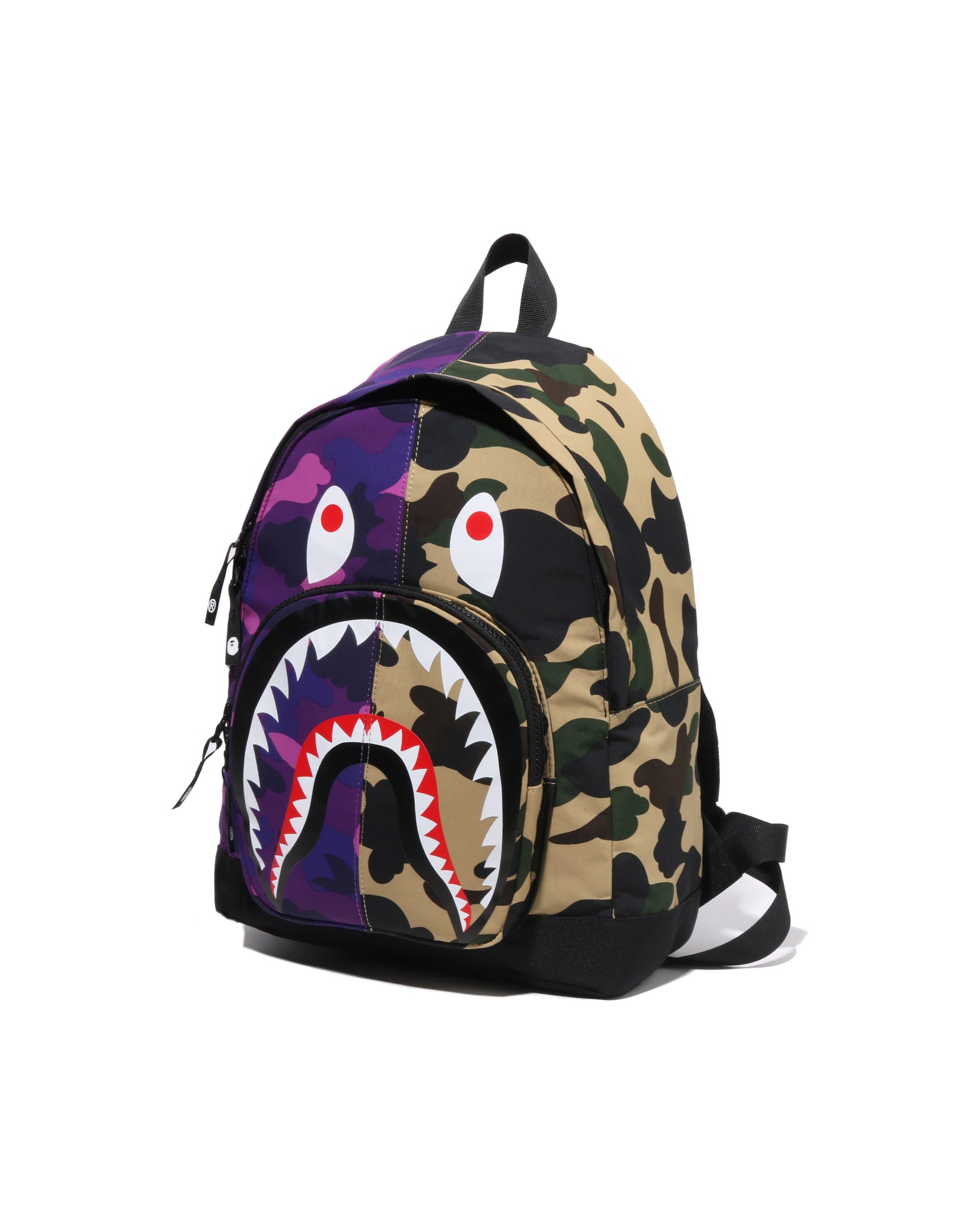 A BATHING APE® Kids Split Camo Shark Daypack | Bape official
