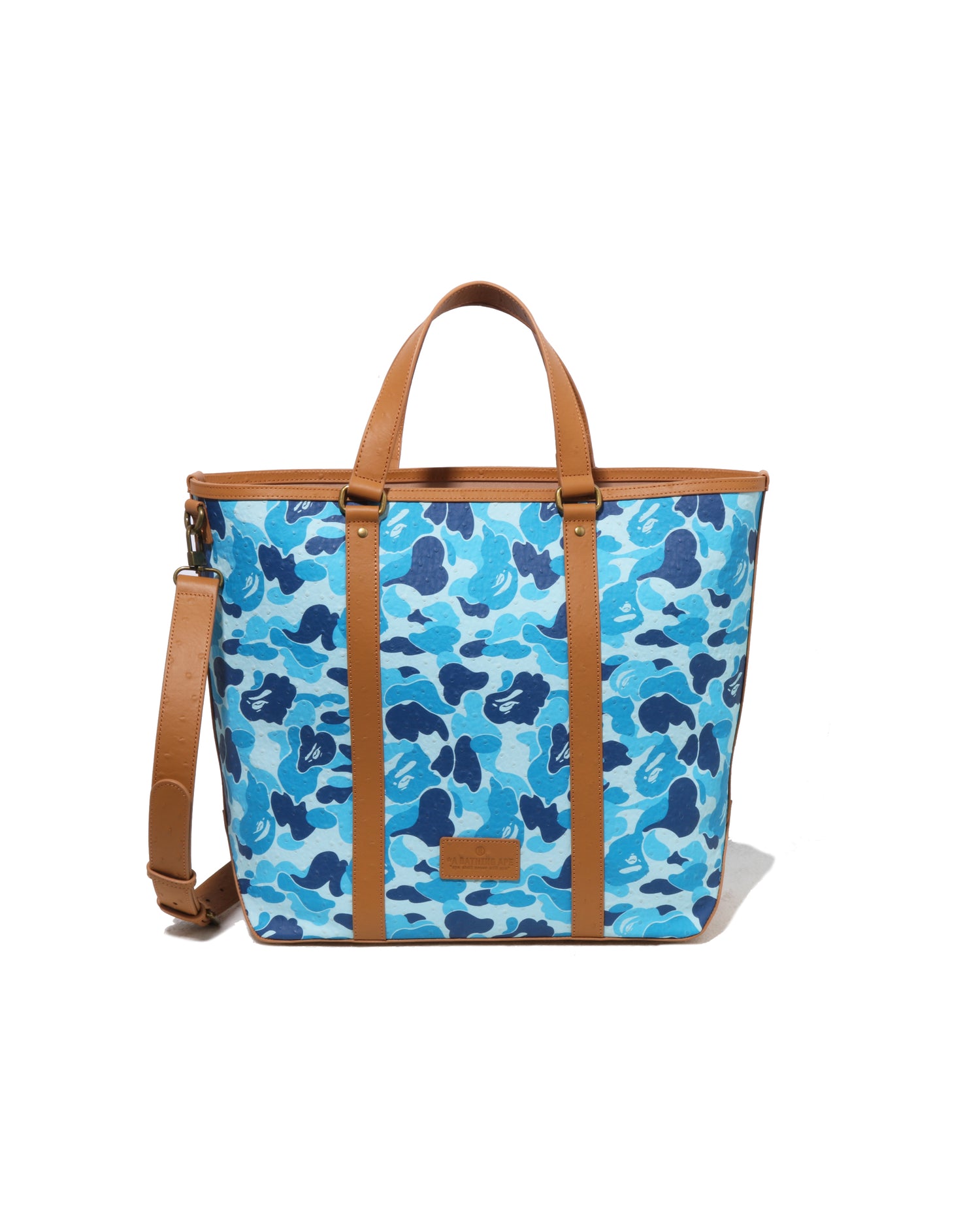 A BATHING APE® Abc Camo Pu Ostrich Tote Bag | Bape official