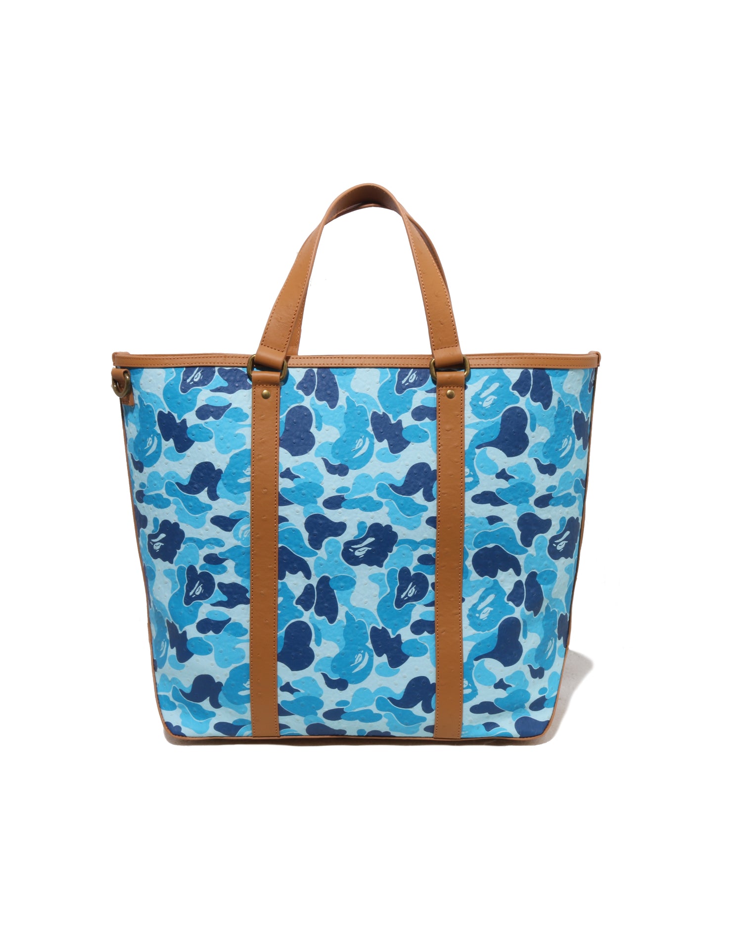 A BATHING APE® Abc Camo Pu Ostrich Tote Bag | Bape official