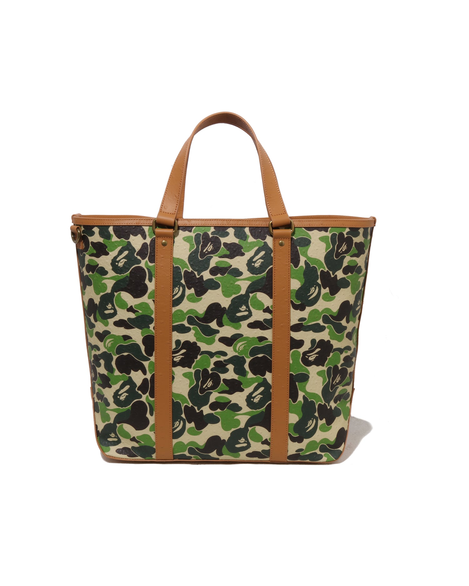 A BATHING APE® Abc Camo Pu Ostrich Tote Bag | Bape official