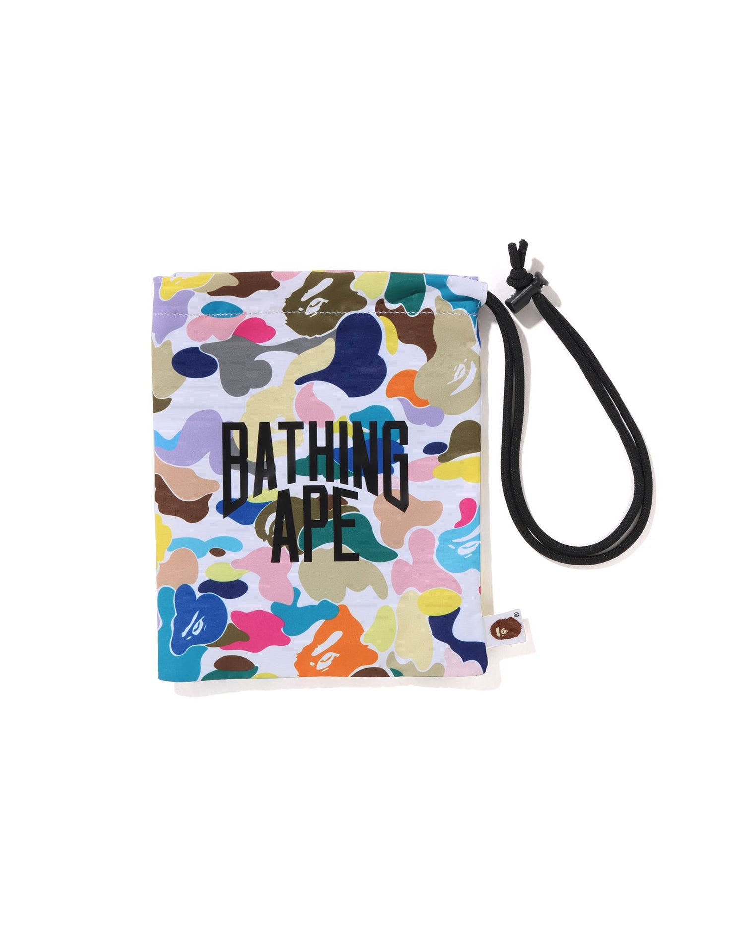 A BATHING APE® Multi Camo NYC Logo Kinchaku Bag | Bape