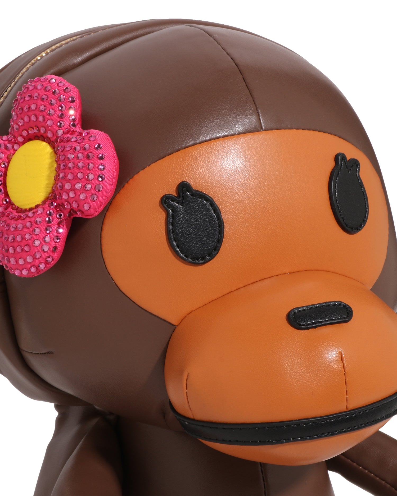 A BATHING APE® Crystal Stone Baby Lisa Plush Doll Shoulder Bag