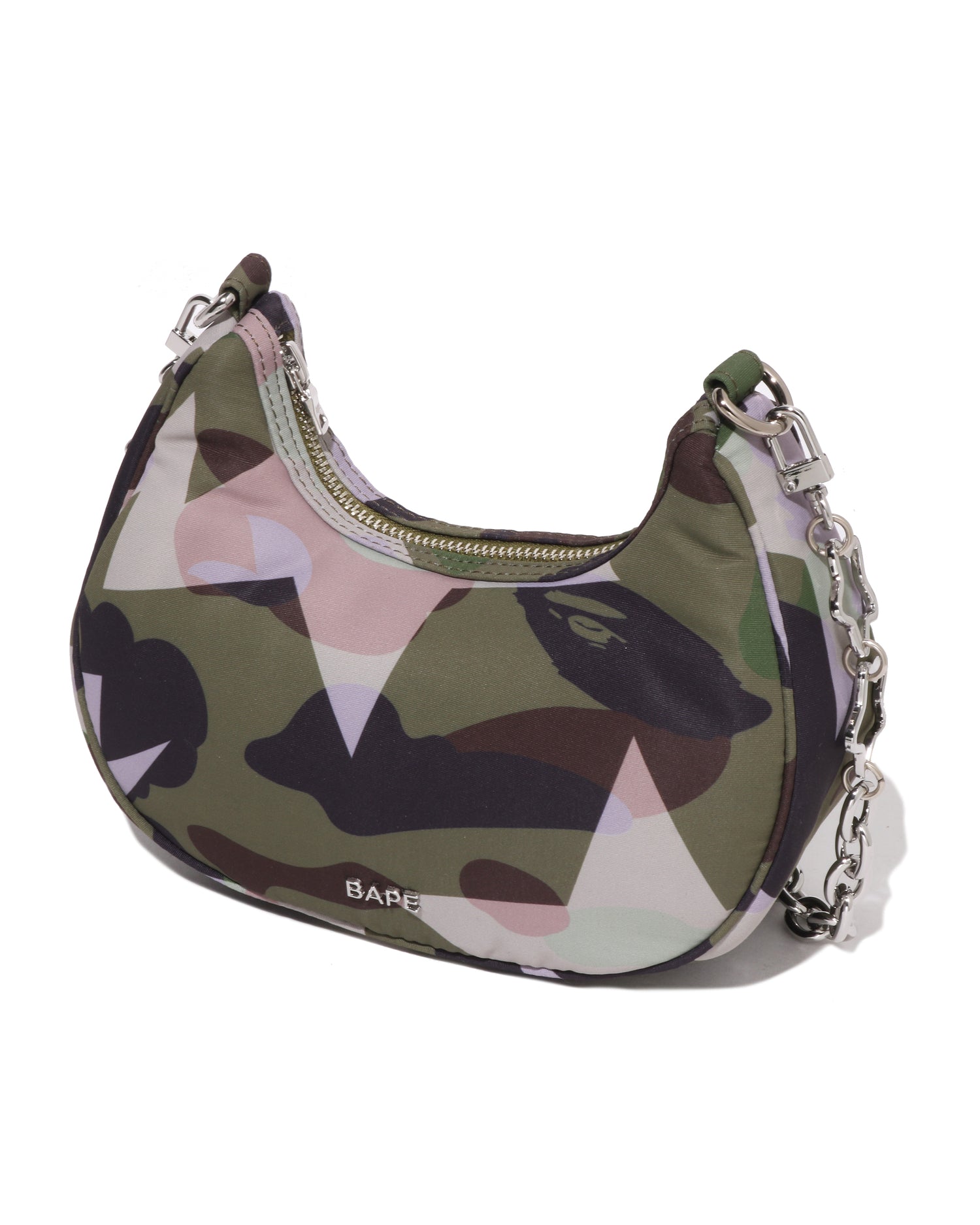 A BATHING APE® STA Over Print 1st Camo Quilting Moon Shape Bag