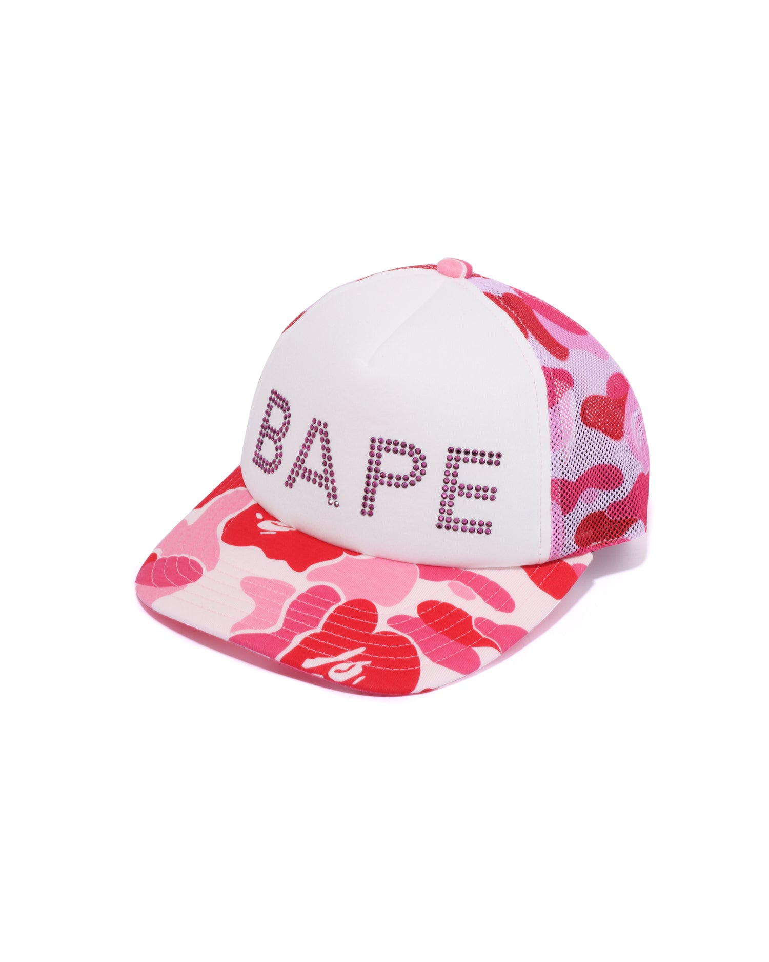 A BATHING APE® Abc Camo Crystal Stone Mesh Cap | Bape