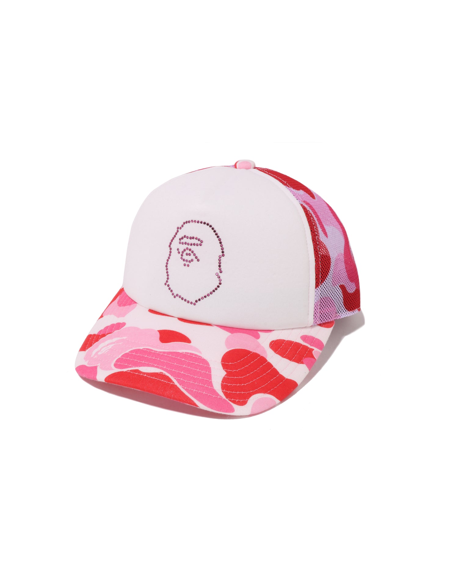 BAPE ストーン付きカモフラージュキャップ ABC CAMO CRYSTAL STONE MESH CAP | bape.com
