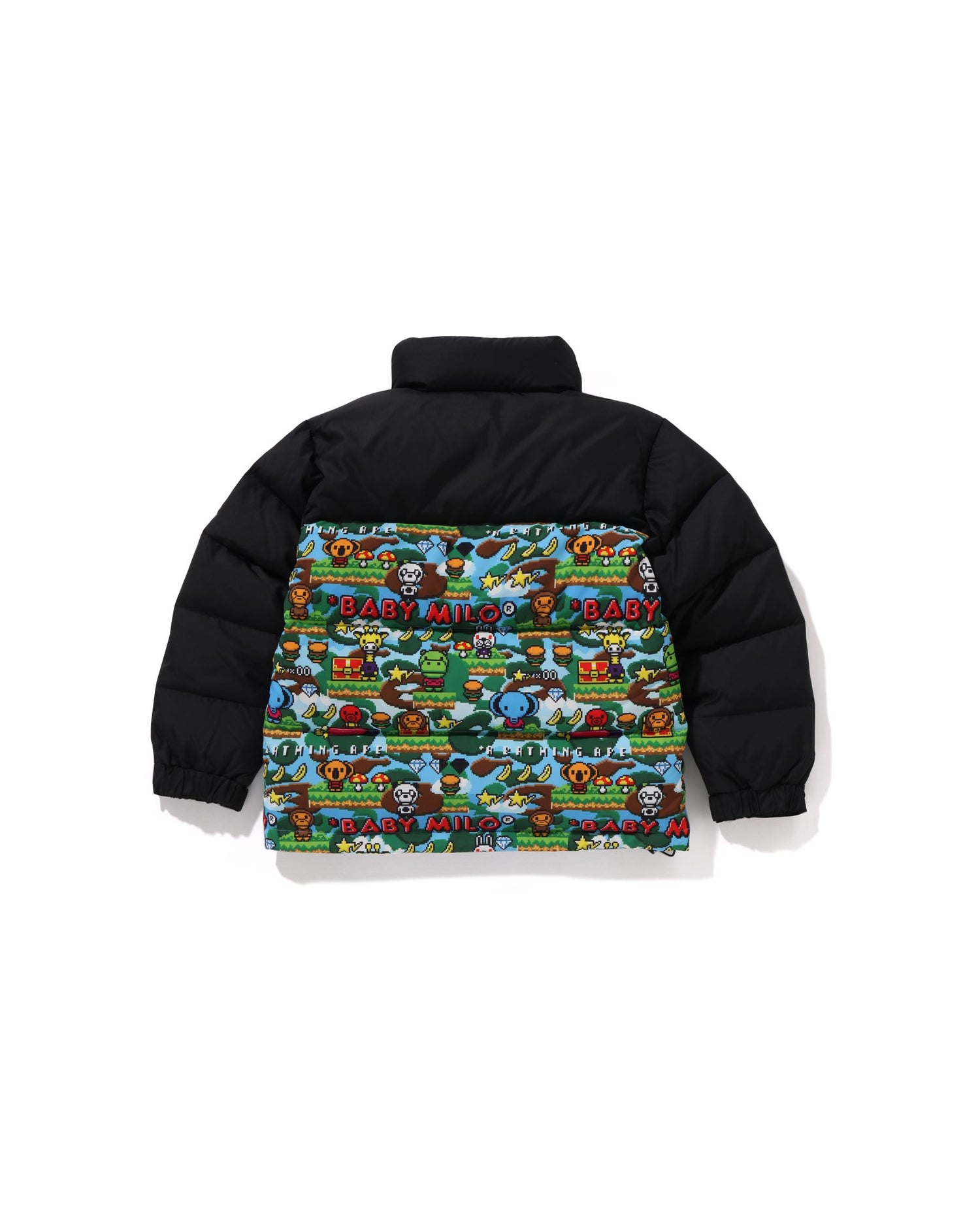 A BATHING APE® Kids Baby Milo Game Pattern Down Jacket