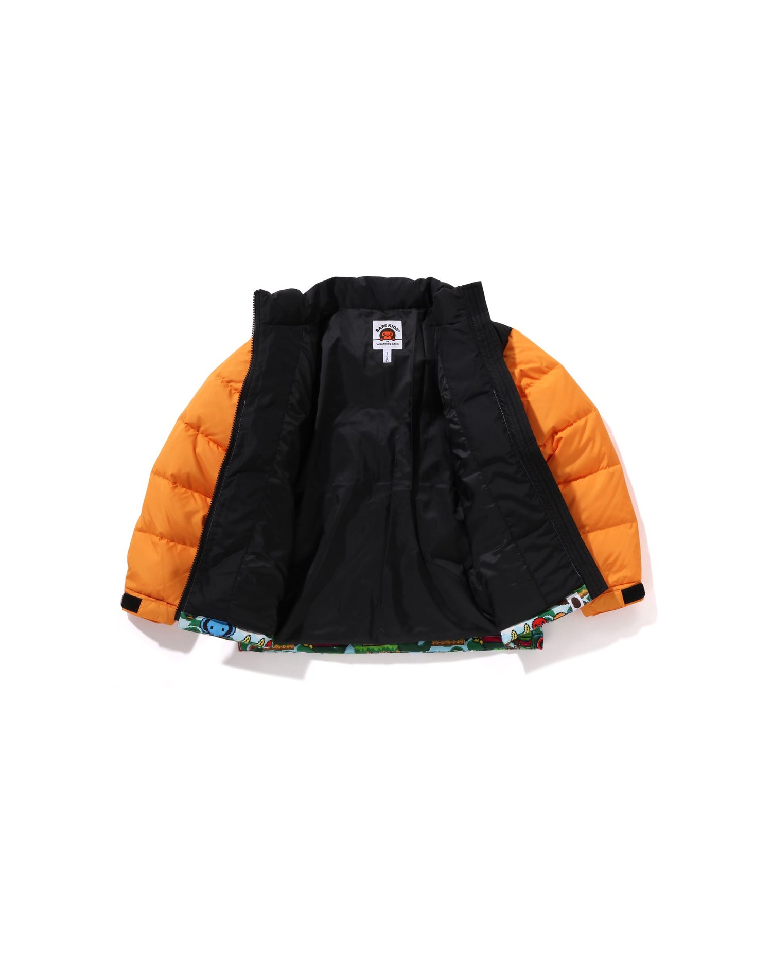 A BATHING APE® Kids Baby Milo Game Pattern Down Jacket
