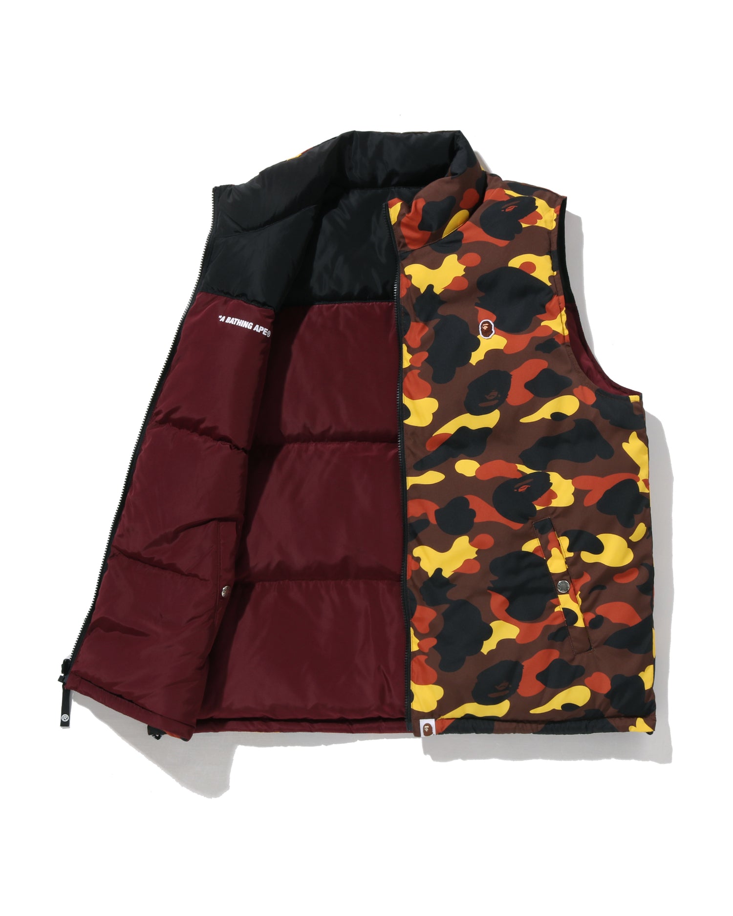 A BATHING APE® 1st Camo Reversible Down Vest | Bape official