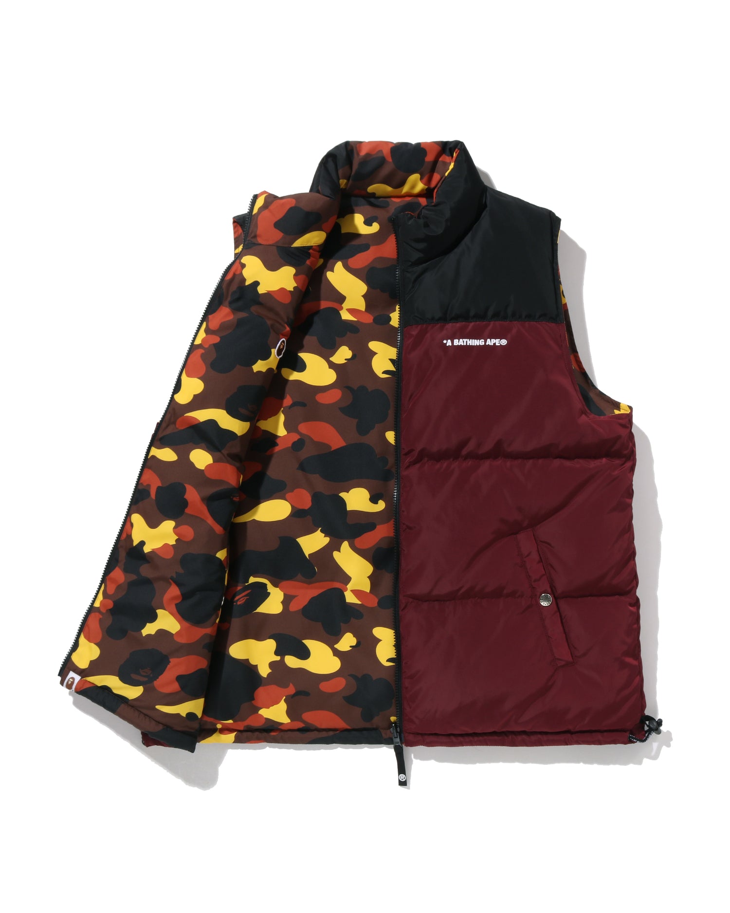 A BATHING APE BAPE DOWN VEST CAMO リバーシブル A BATHING APE® 1st Camo Reversible Down Vest | Bape official
