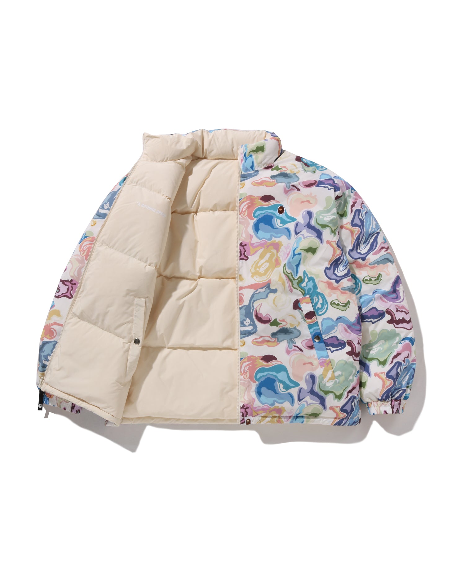 A BATHING APE® Art Camo Reversible Down Jacket | Bape