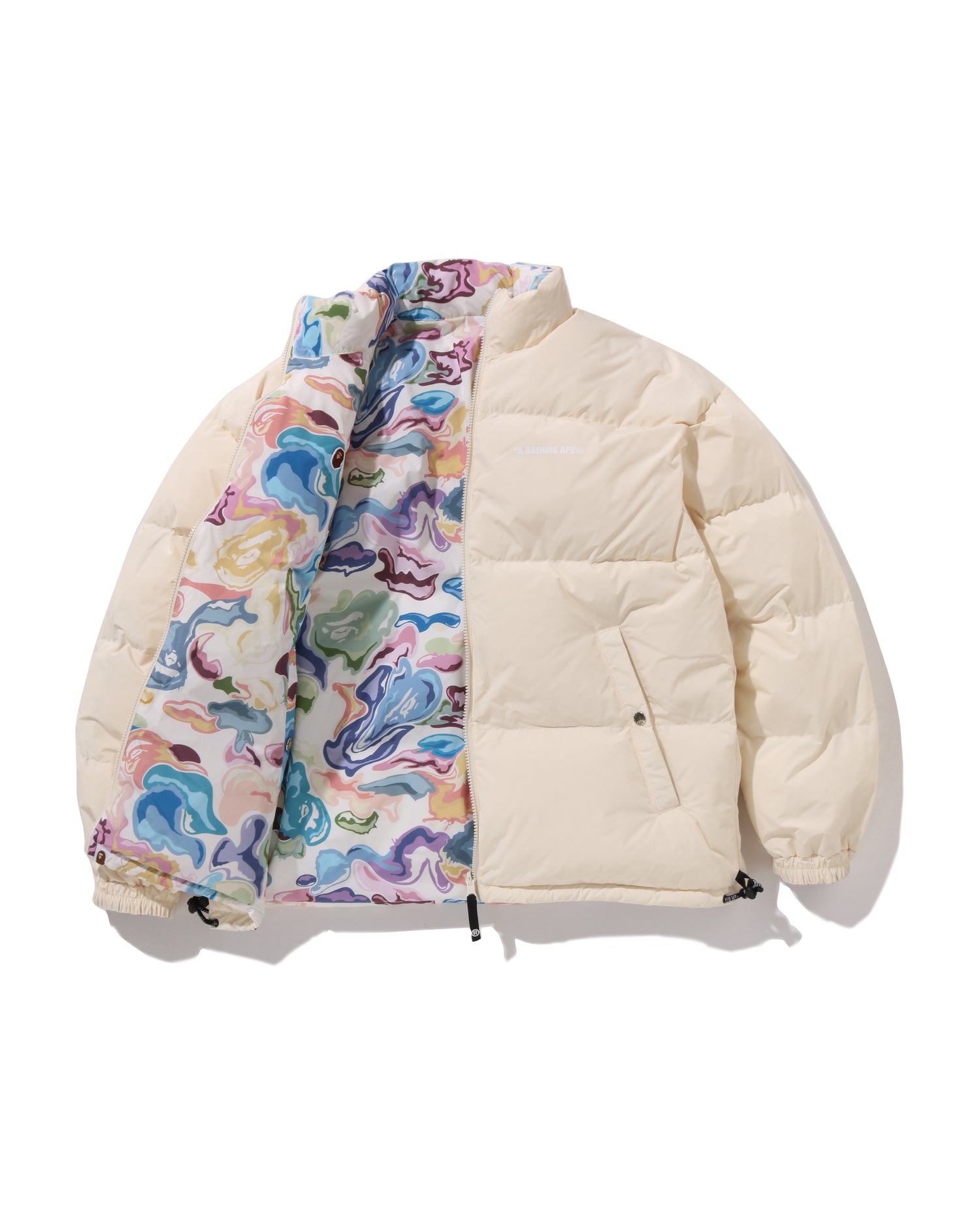 A BATHING APE® Art Camo Reversible Down Jacket | Bape official