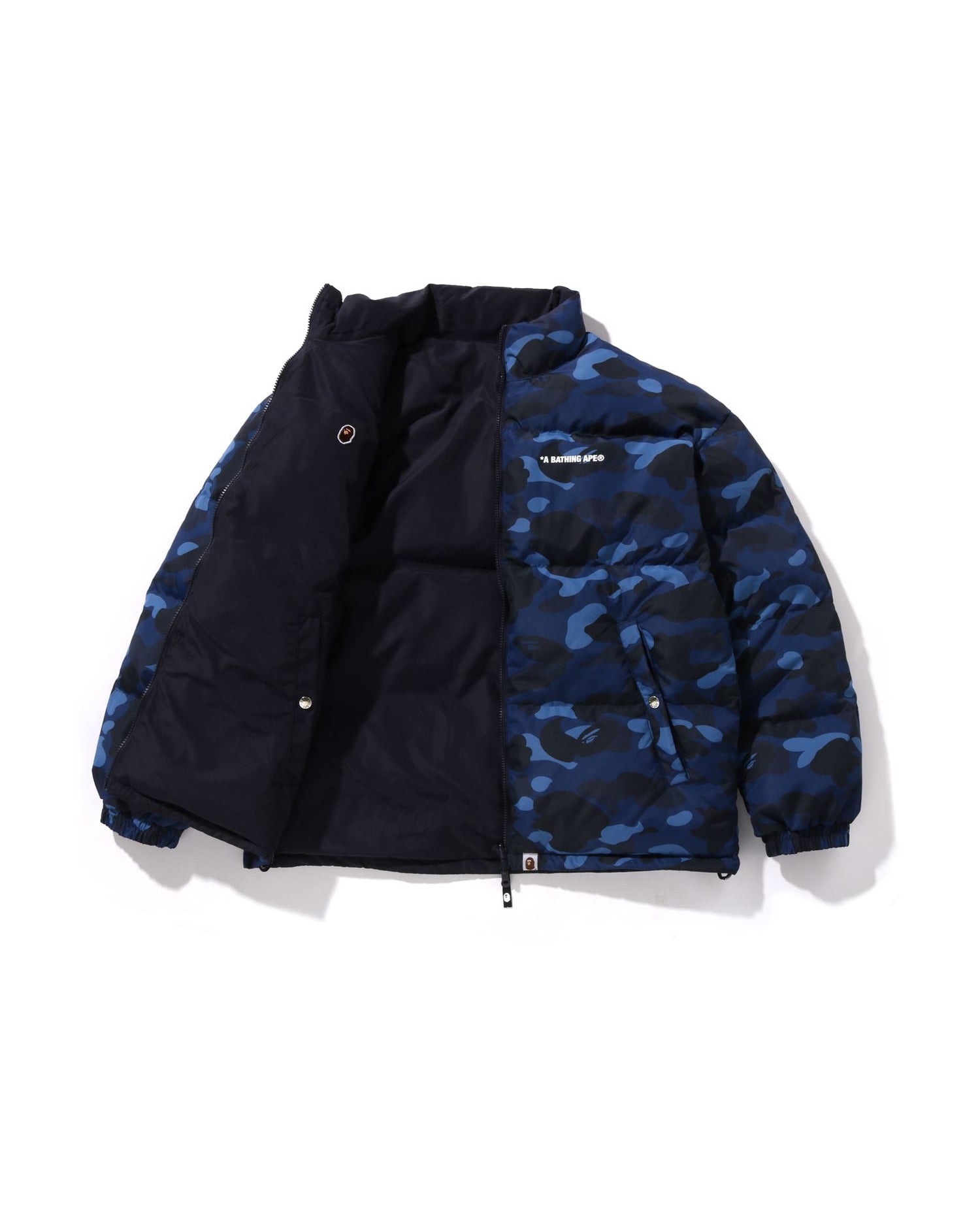 A BATHING APE® Color Camo Reversible Down Jacket | Bape official