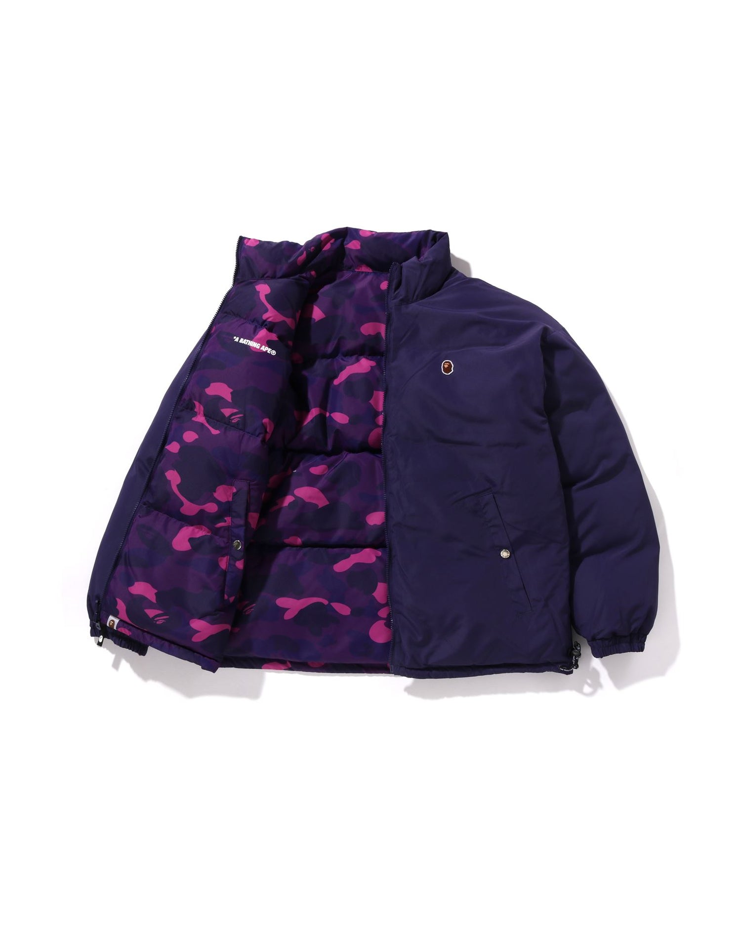 A BATHING APE® Color Camo Reversible Down Jacket | Bape