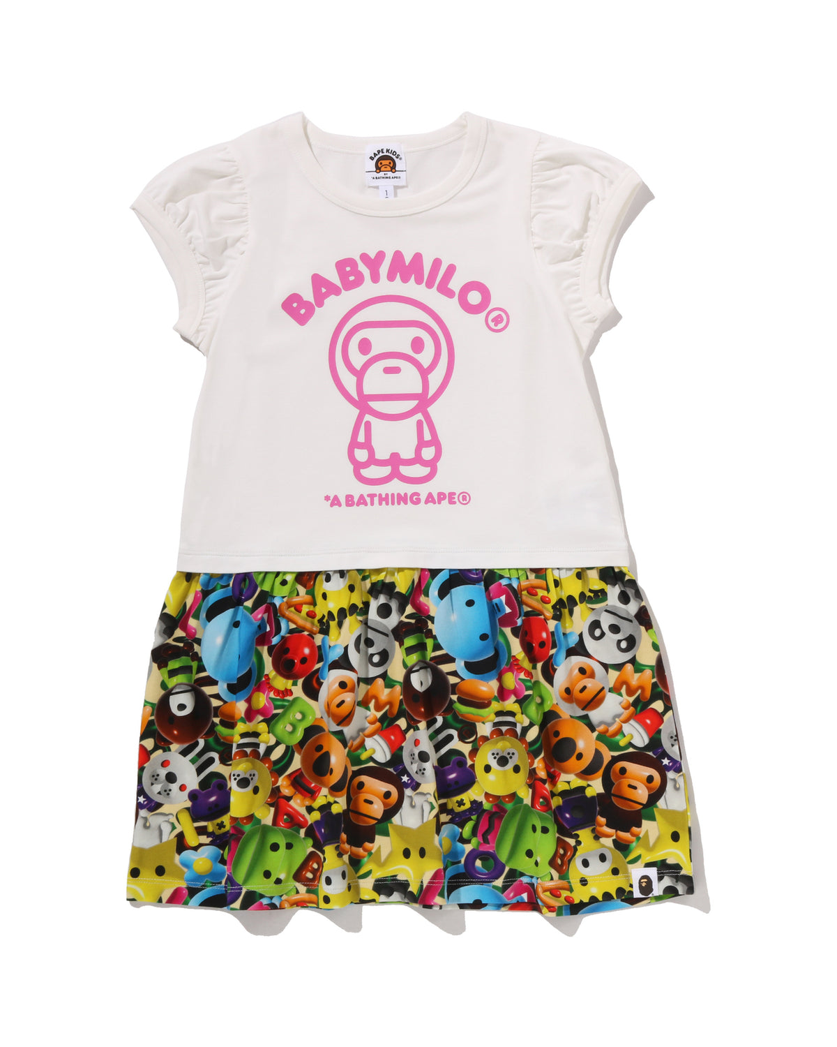 A BATHING APE® Kids 3D Milo All Friends Dress