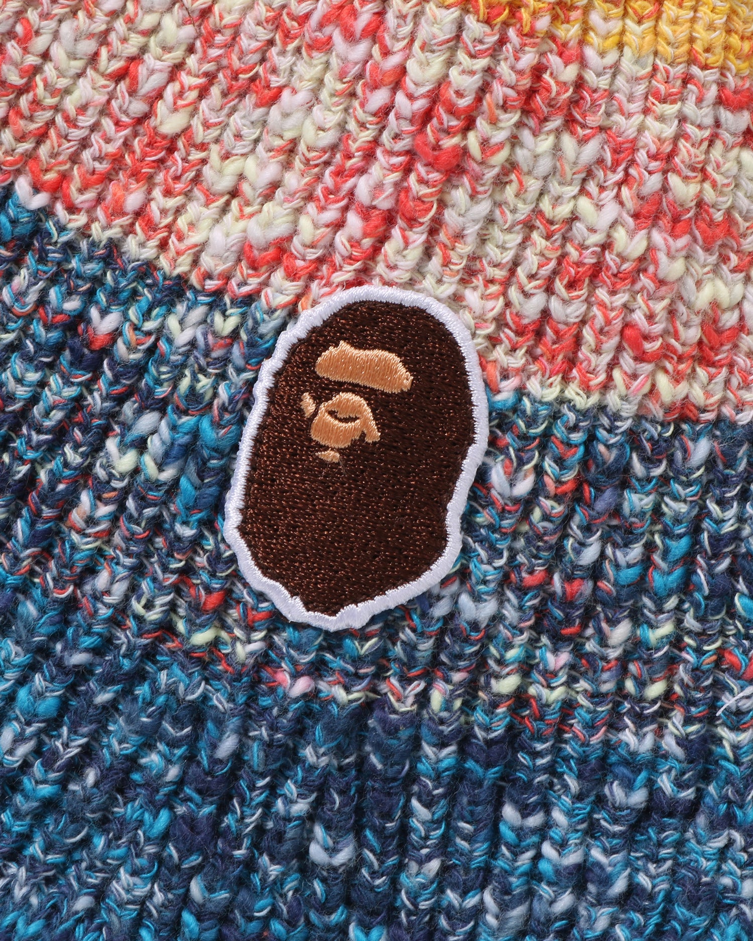 A BATHING APE® Kids Gradation Ape Head Knit Cap | Bape official