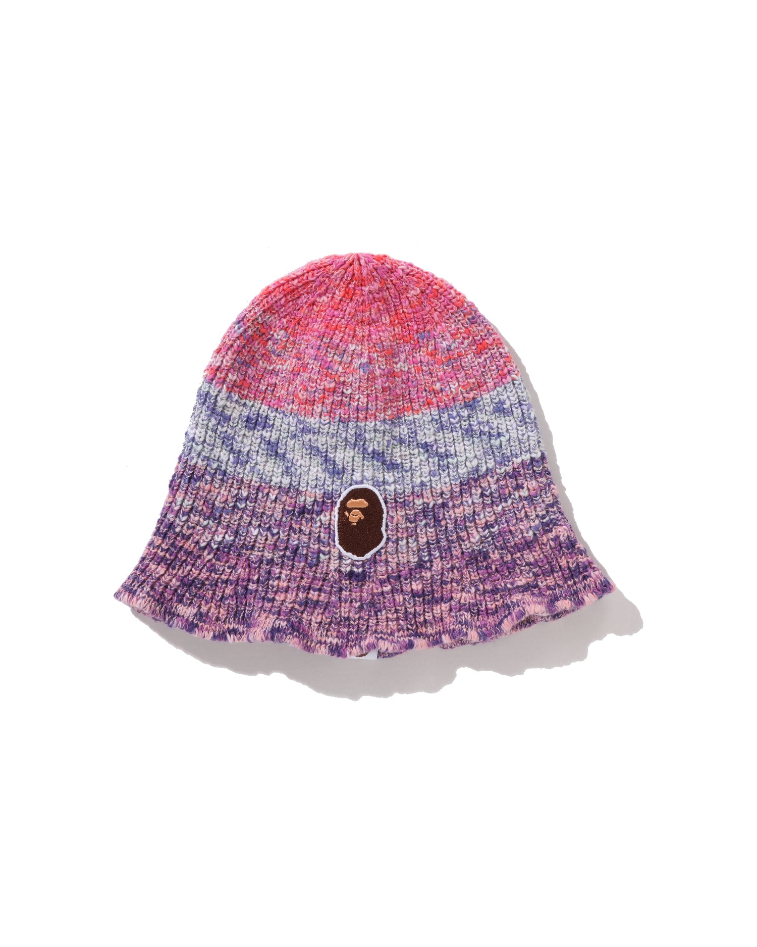 BAPE ストーン装飾 紫ニット帽 A BATHING APE® Kids Gradation Ape Head Knit Cap | Bape official