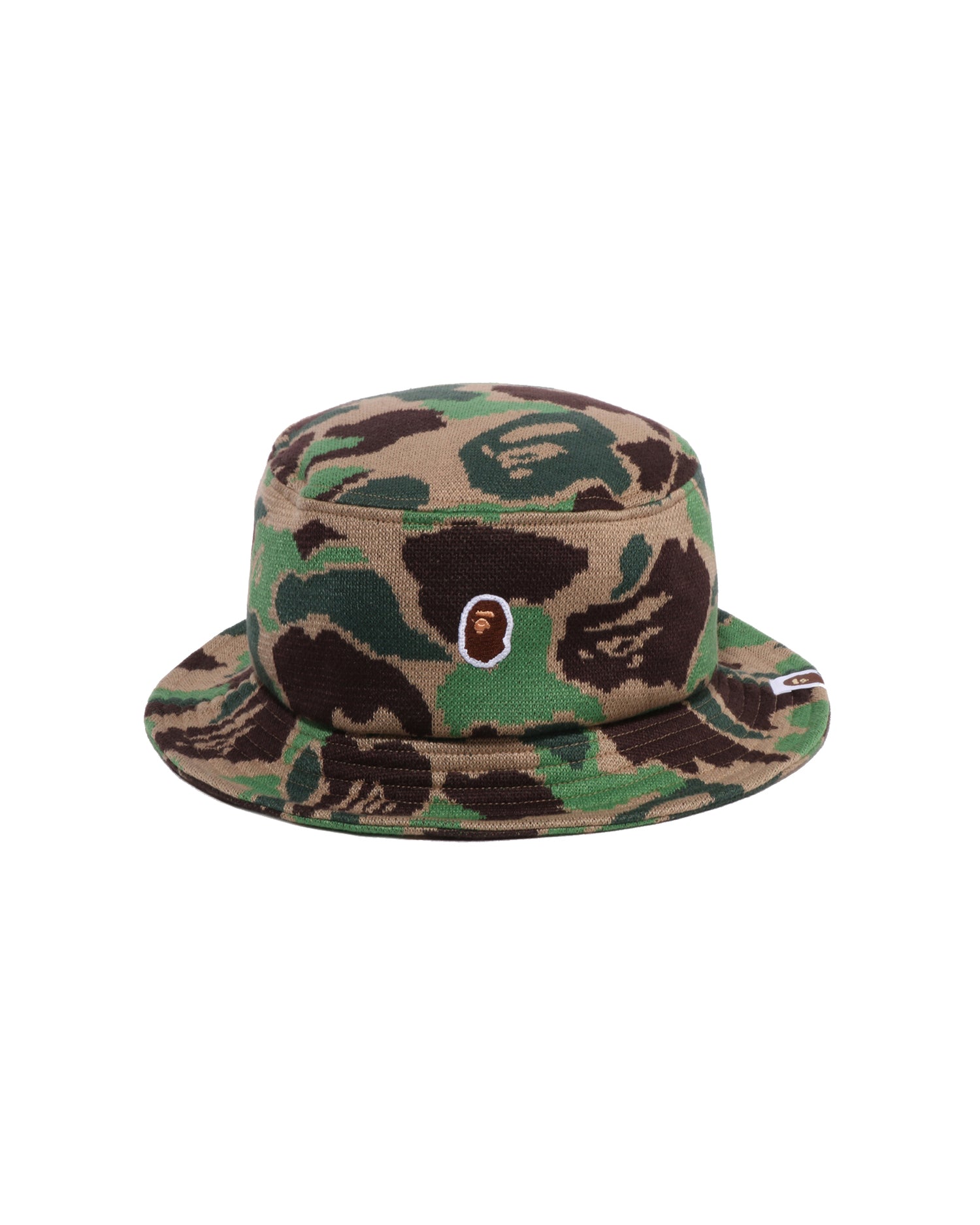 A BATHING APE® One Point Abc Camo Jacquard Knit Bucket Hat | Bape