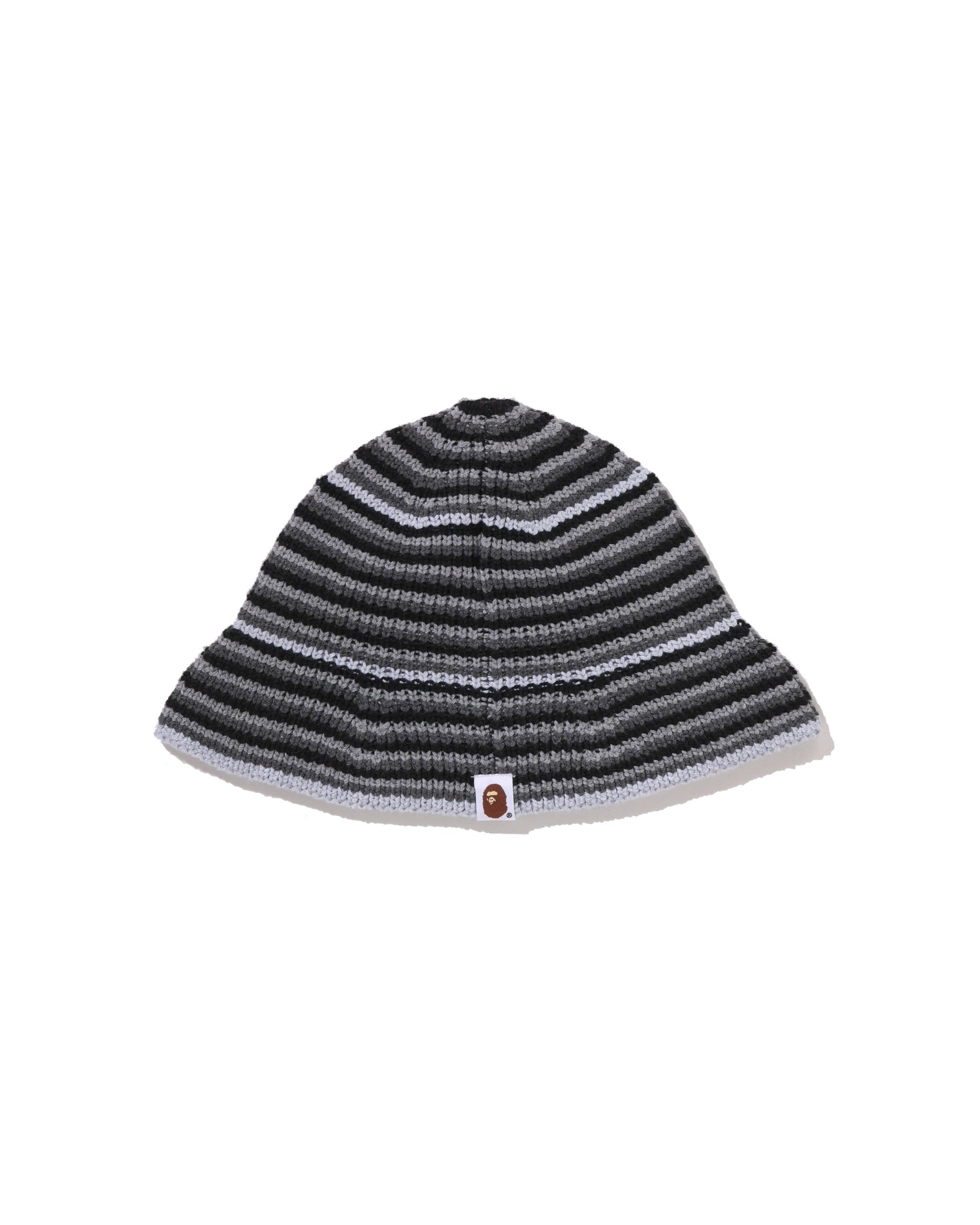 A BATHING APE® Ape Head One Point Stripe Knit Hat | Bape official