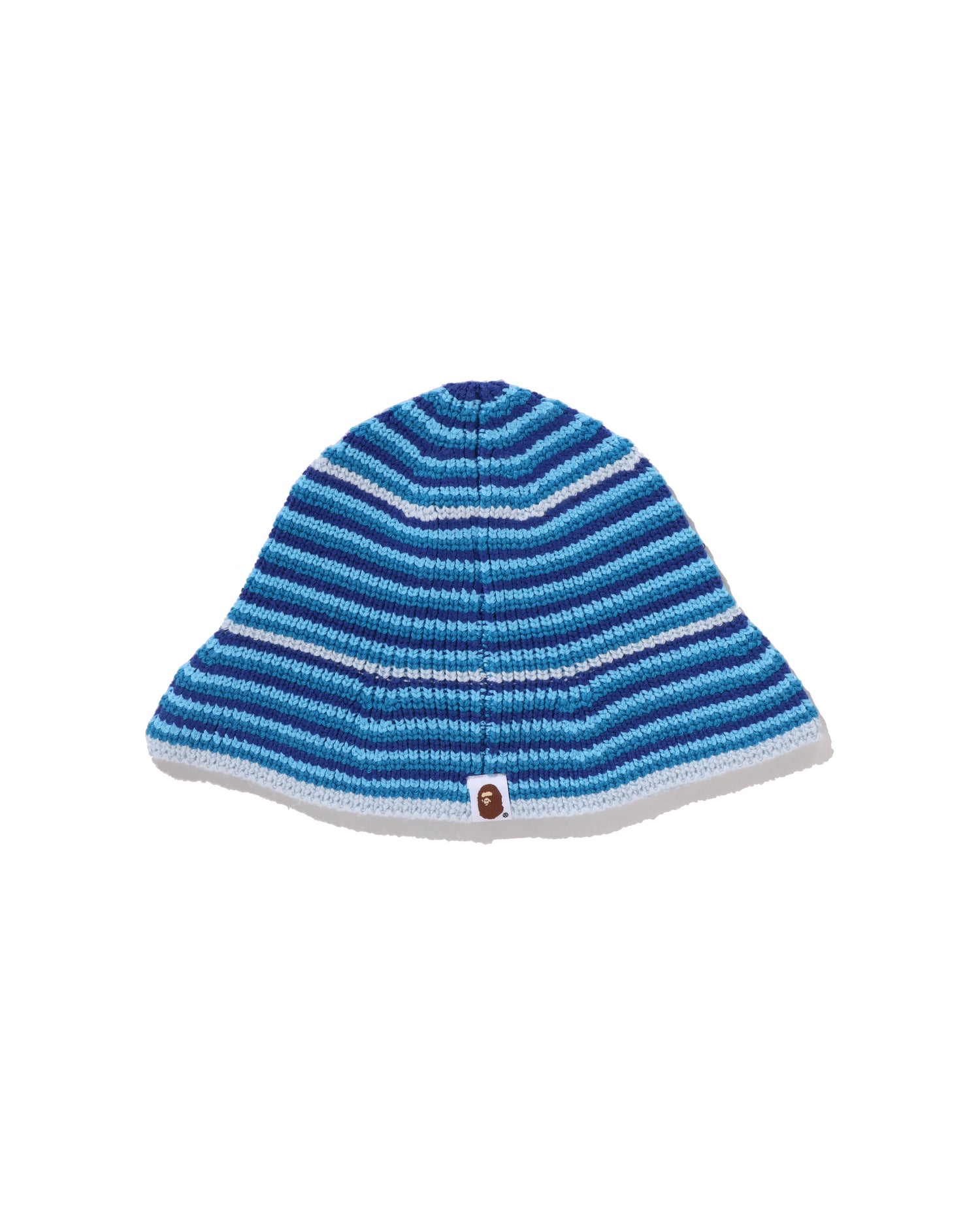 A BATHING APE® Ape Head One Point Stripe Knit Hat | Bape official