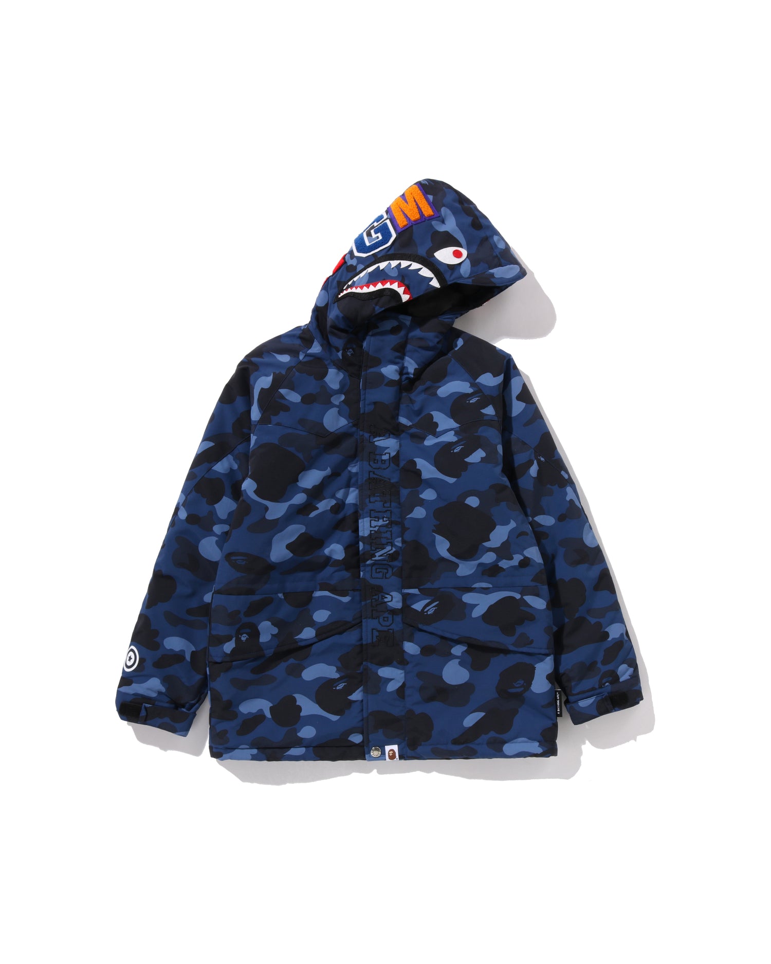 A BATHING APE® Kids Color Camo Shark Snowboard Jacket Jr | Bape